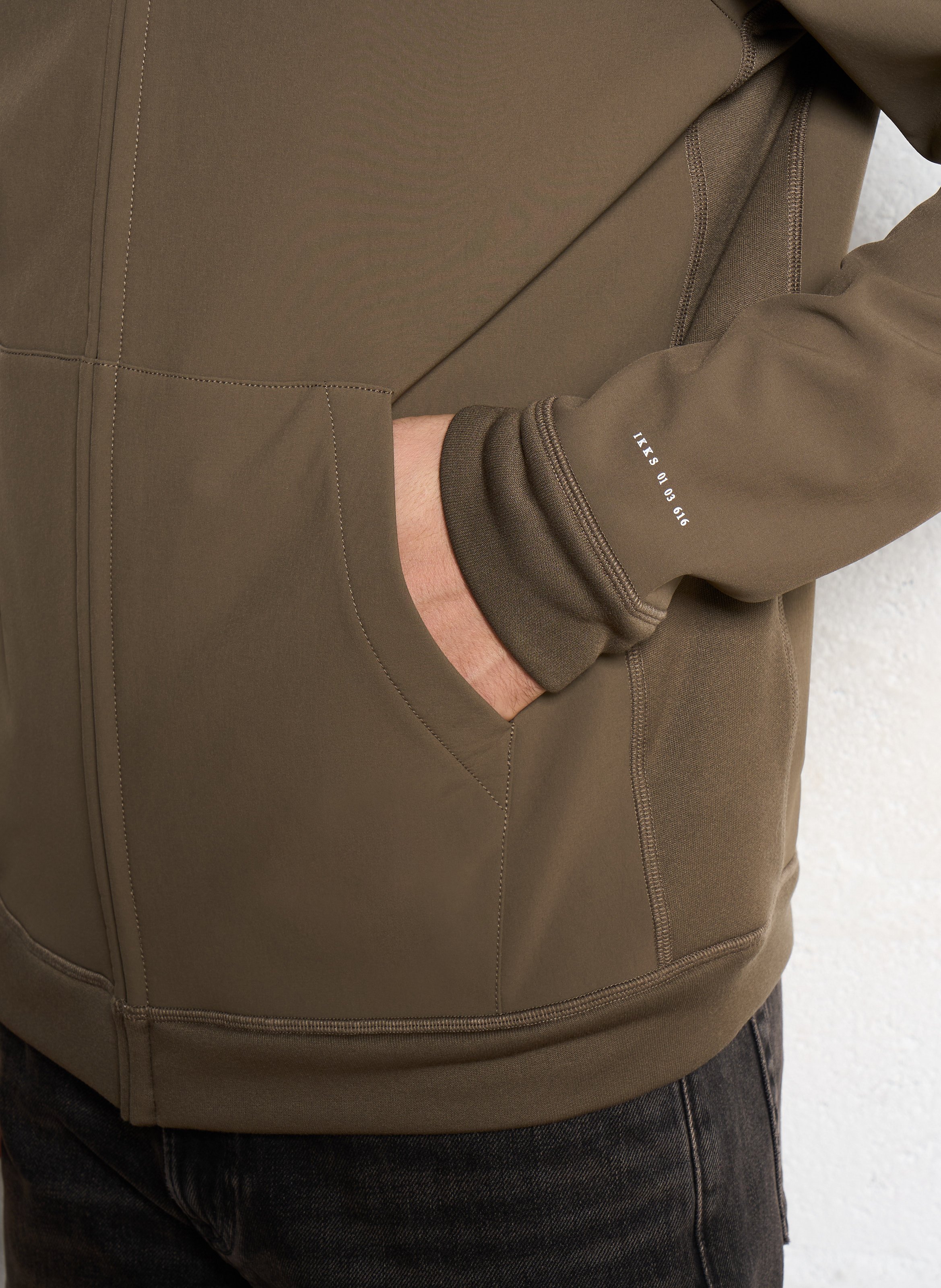 Cardigan droit col rond à capuche IKKS Marron