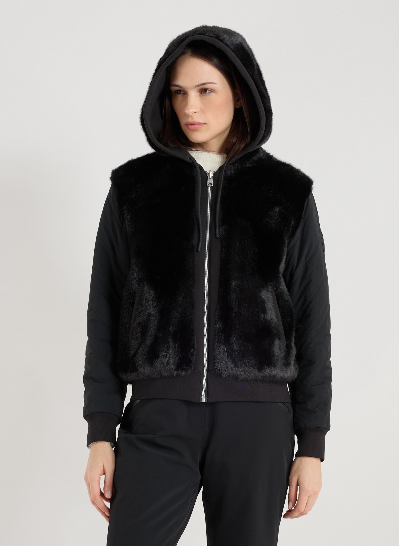 Veste bi-matière MACKAGE Noir