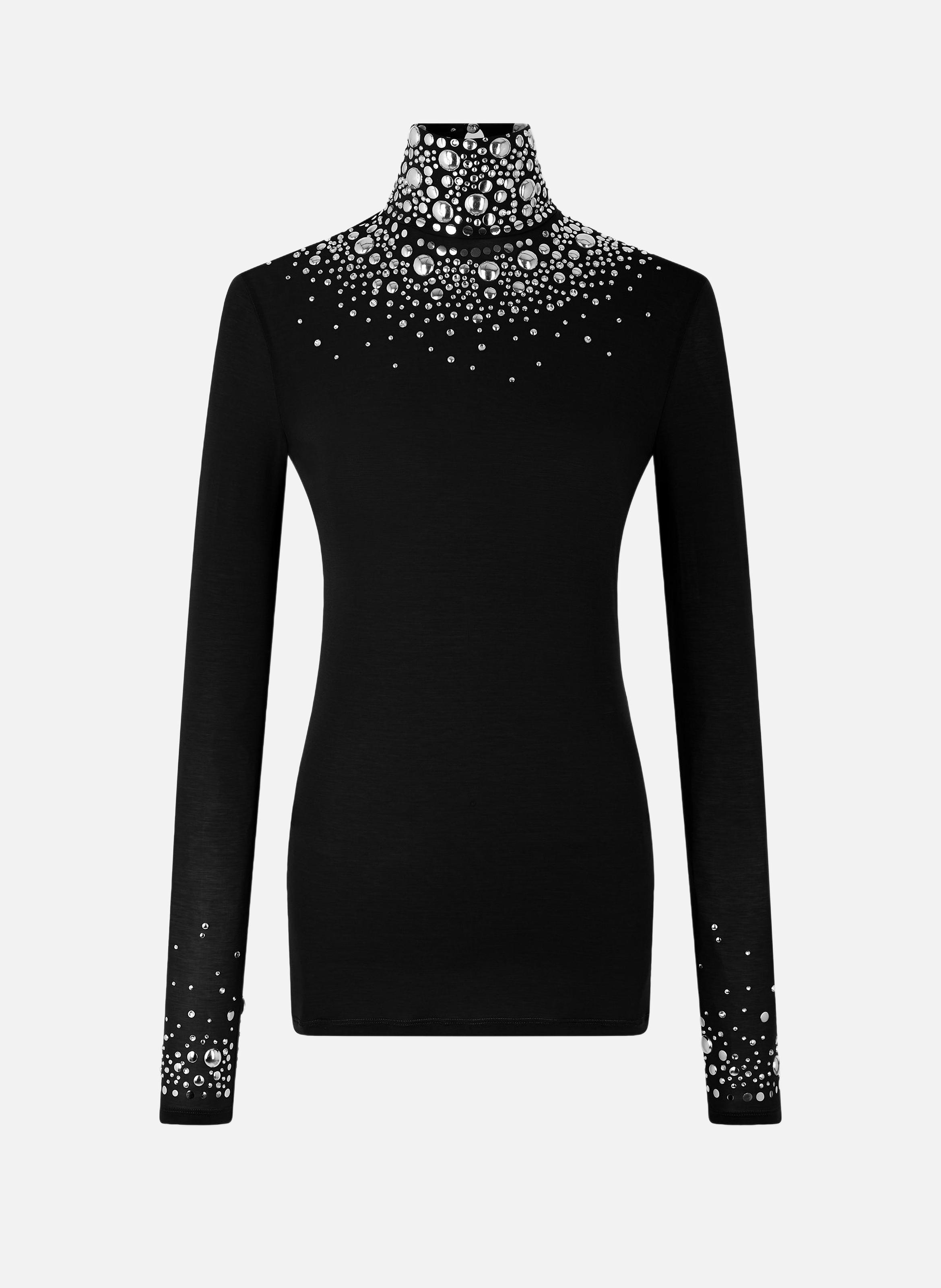 Top en jersey second skin RABANNE Noir