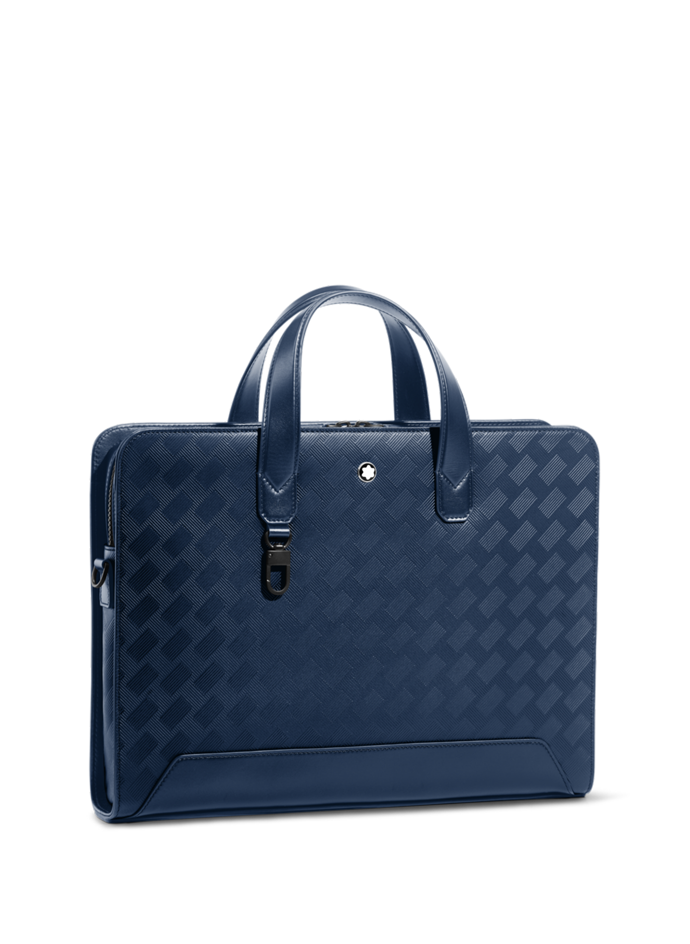 Porte documents porté main en cuir  MONTBLANC Bleu