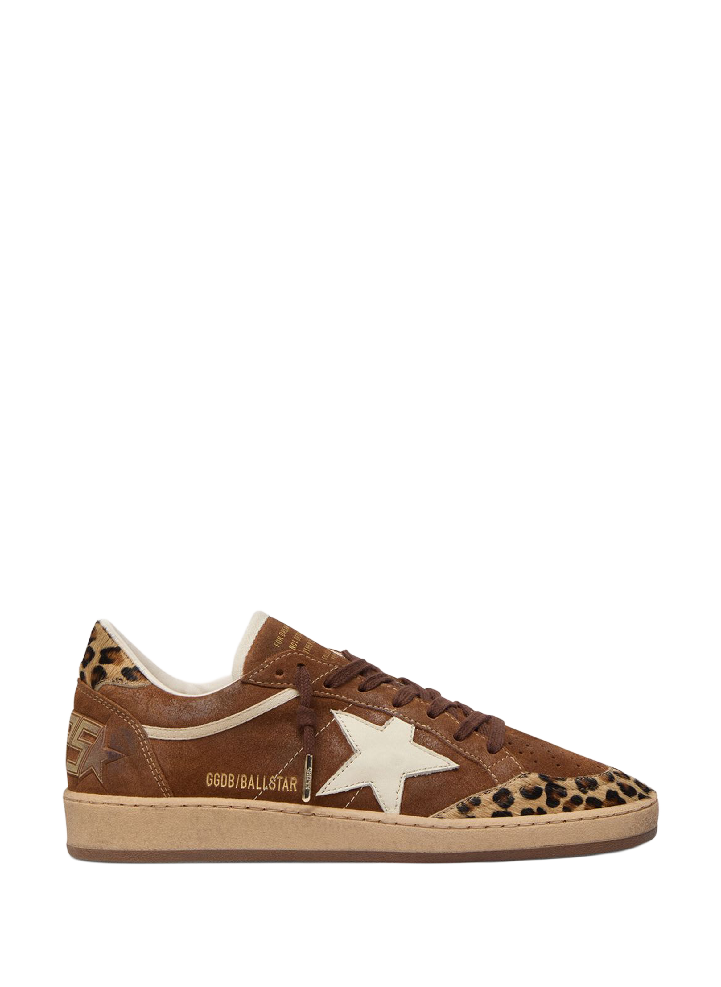 <p>Basket detail leopard in suede leather</p> GOLDEN GOOSE Brown