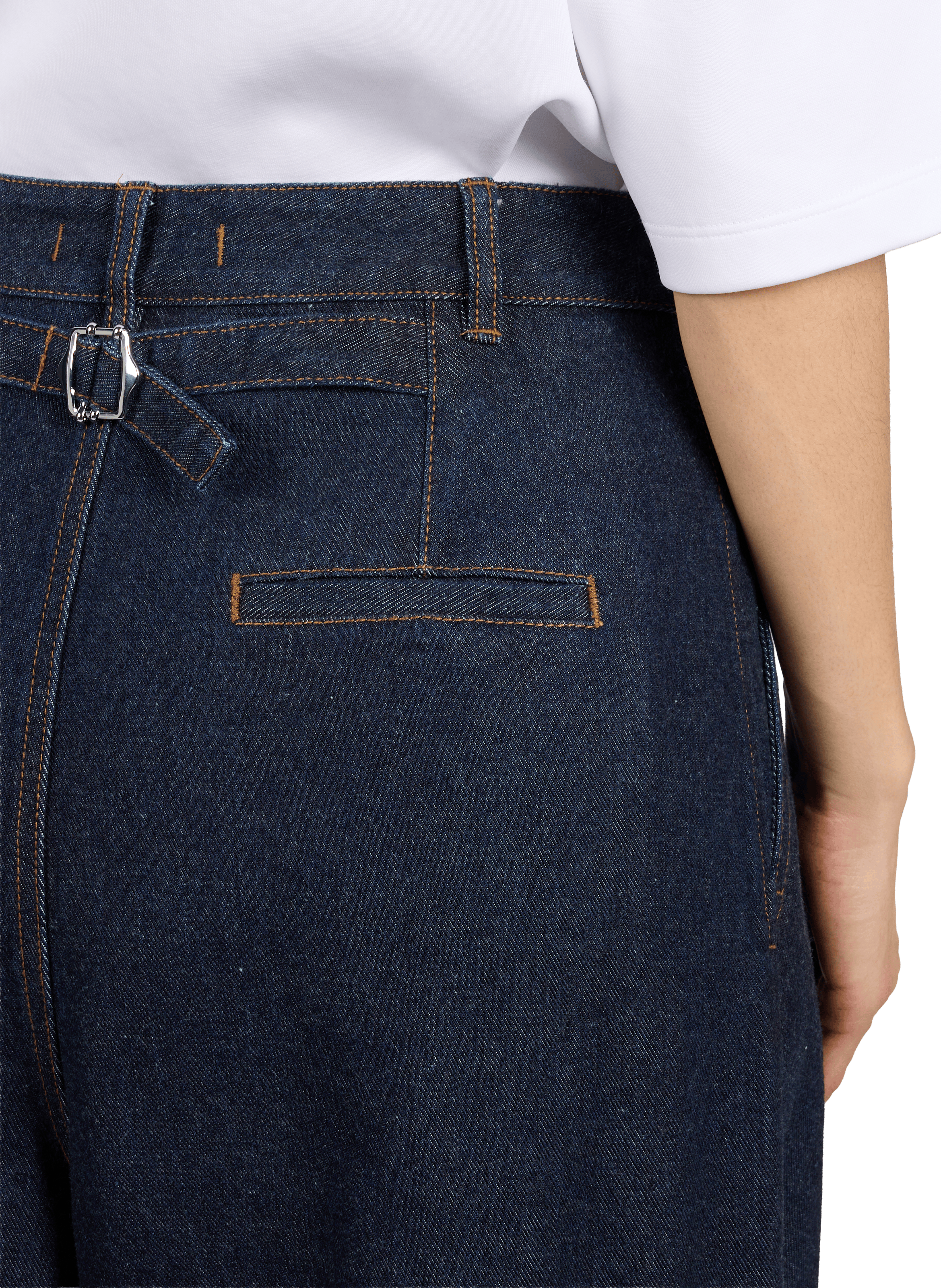 Wide cotton jeans TIBI Blue