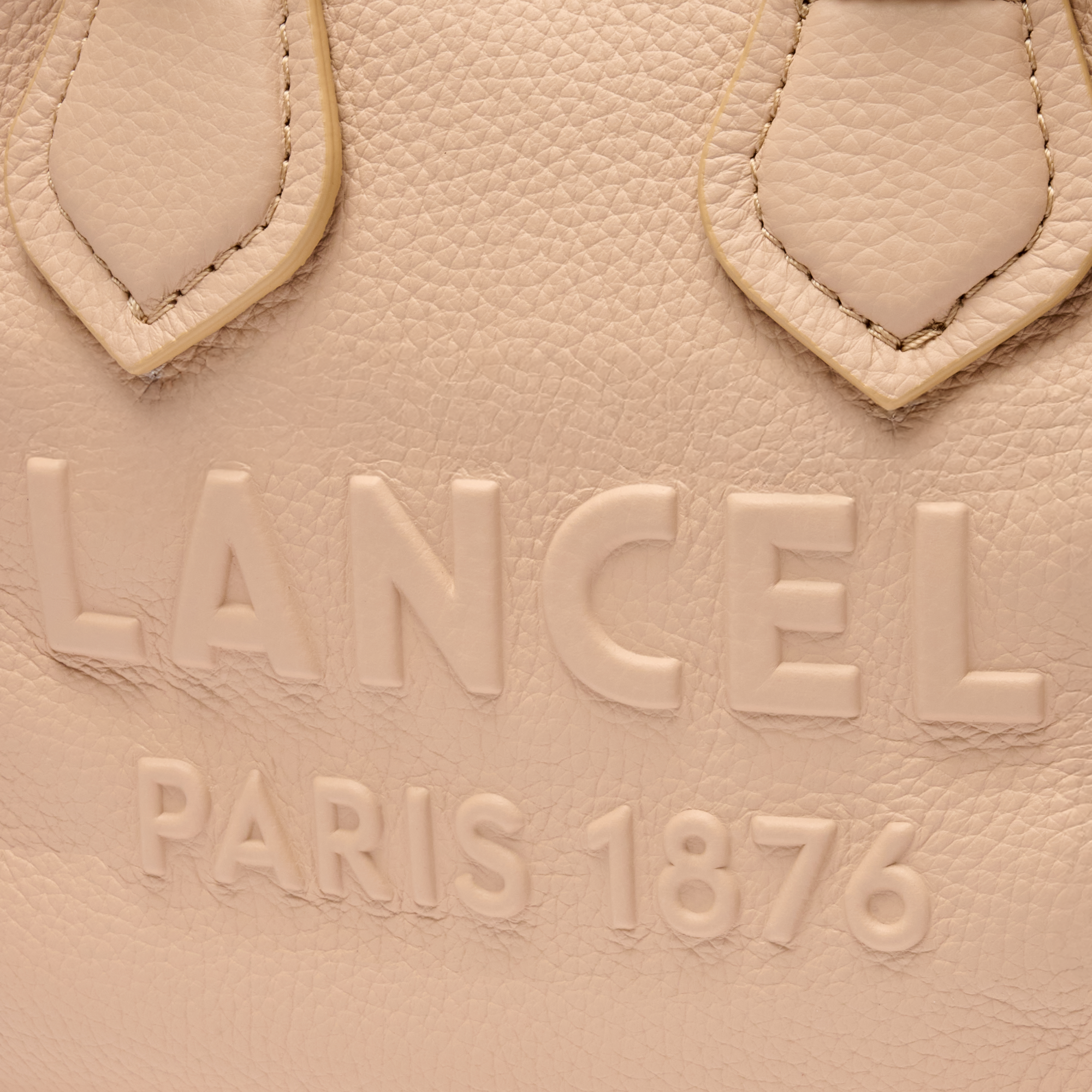 Mini sac cabas zippé double porté jour de lancel en cuir LANCEL Beige