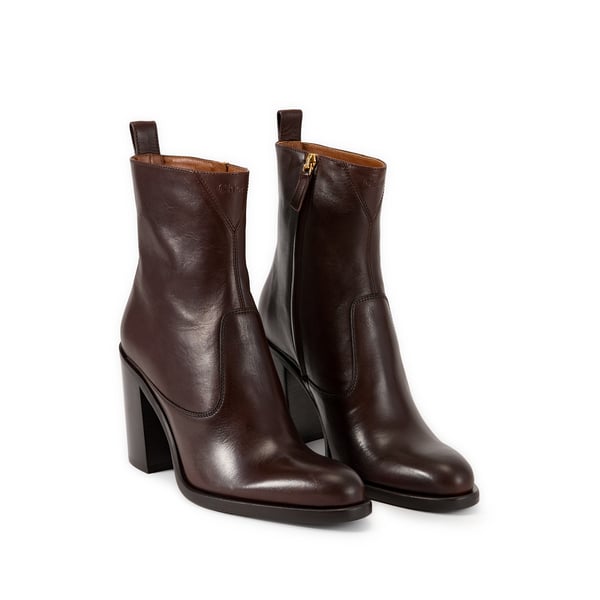 Bottines Phoenix à talon en cuir