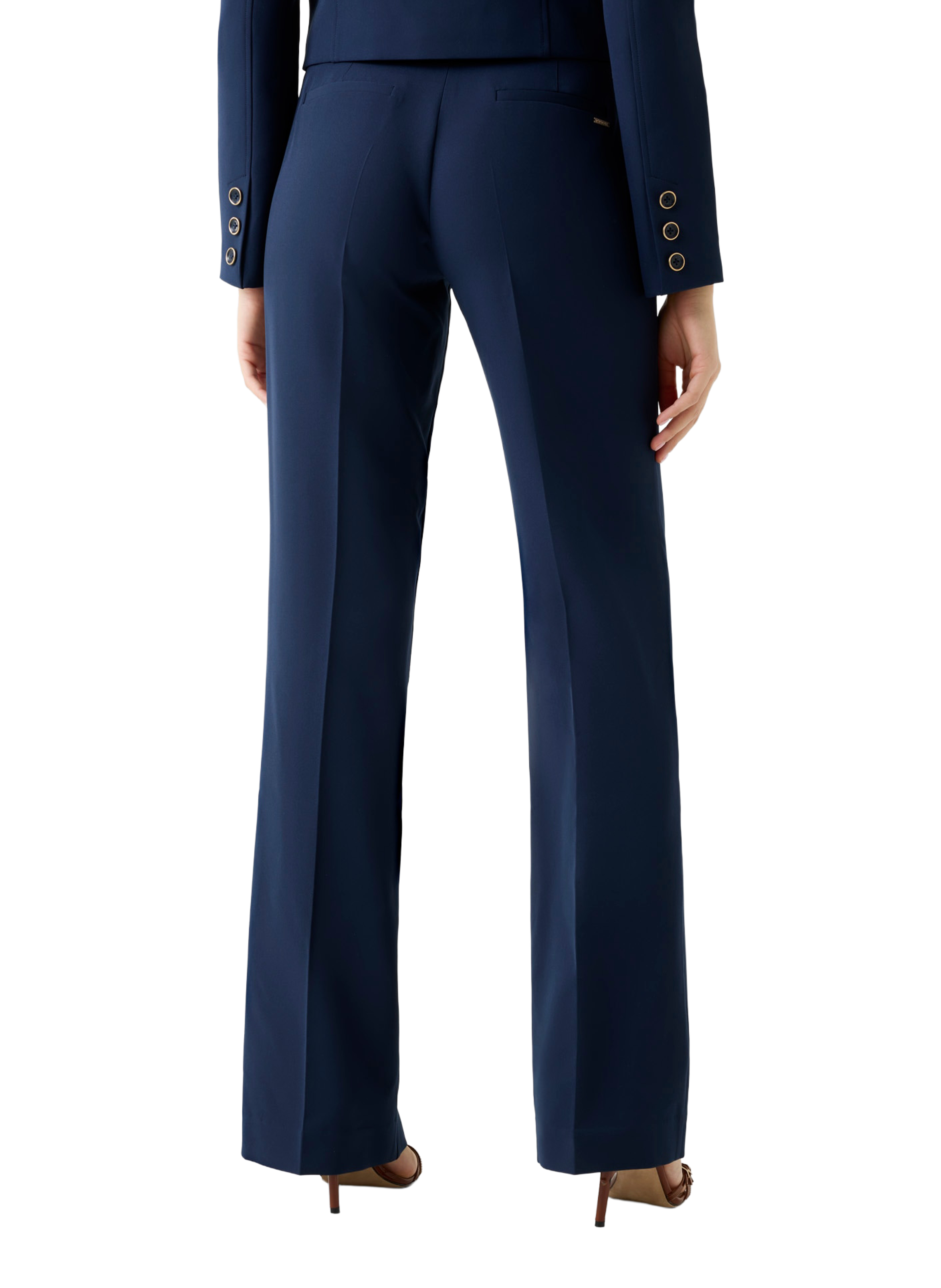 Pantalon droit uni avec ceinture GUESS Bleu