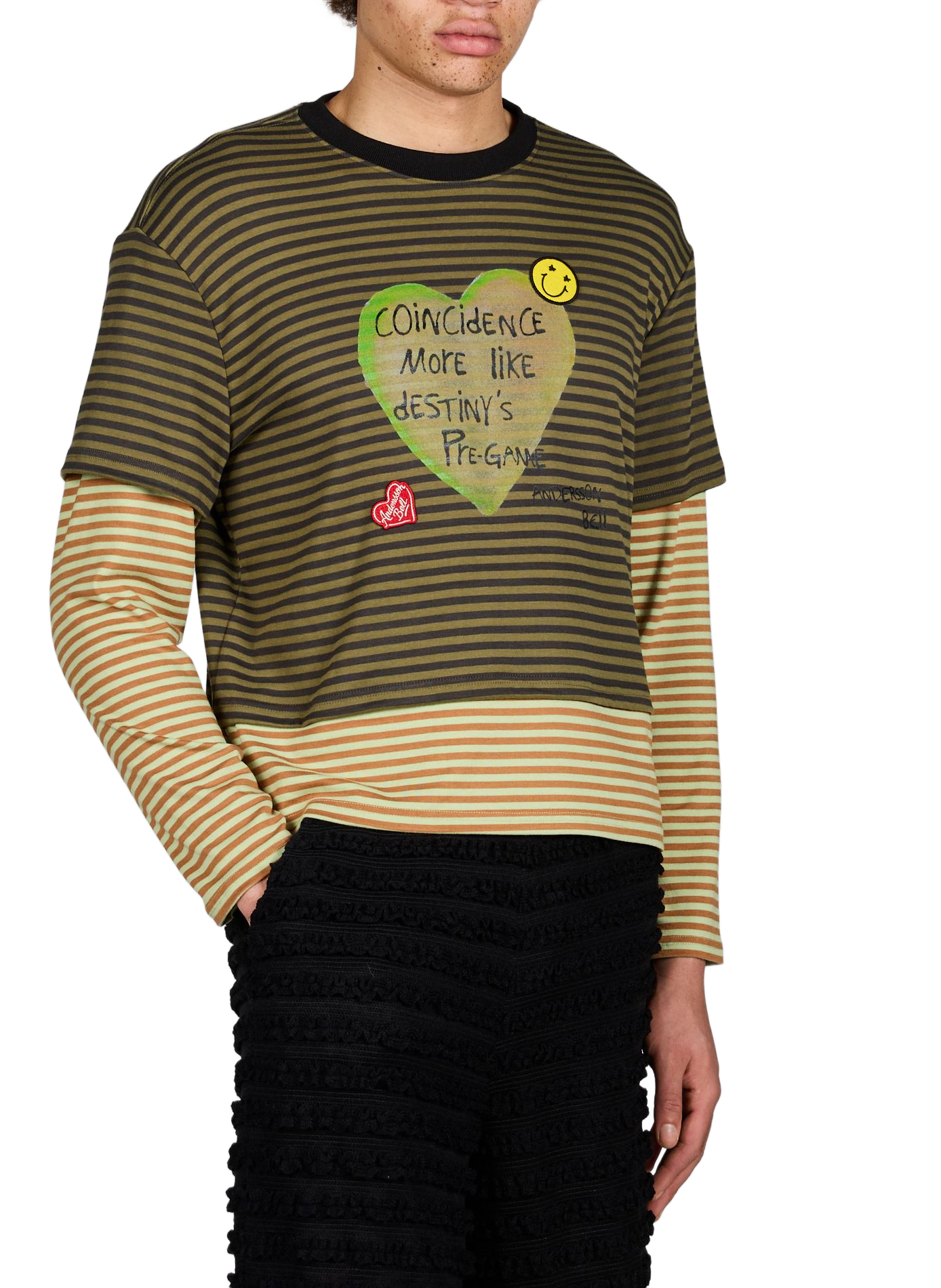 Striped double effect t-shirt ANDERSSON BELL Multicolour