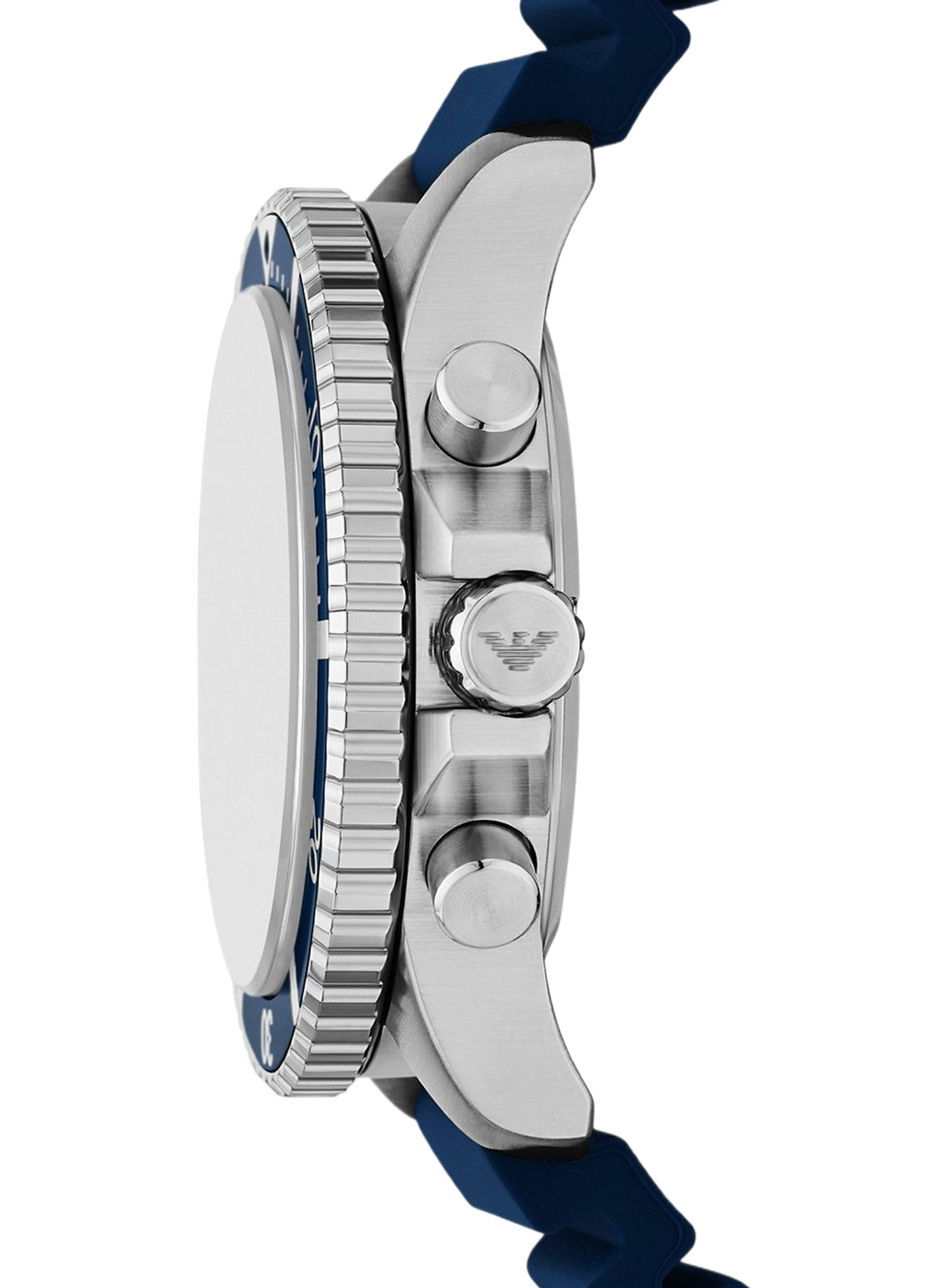 Montre quartz World Explorer en silicone ARMANI MONTRES Bleu