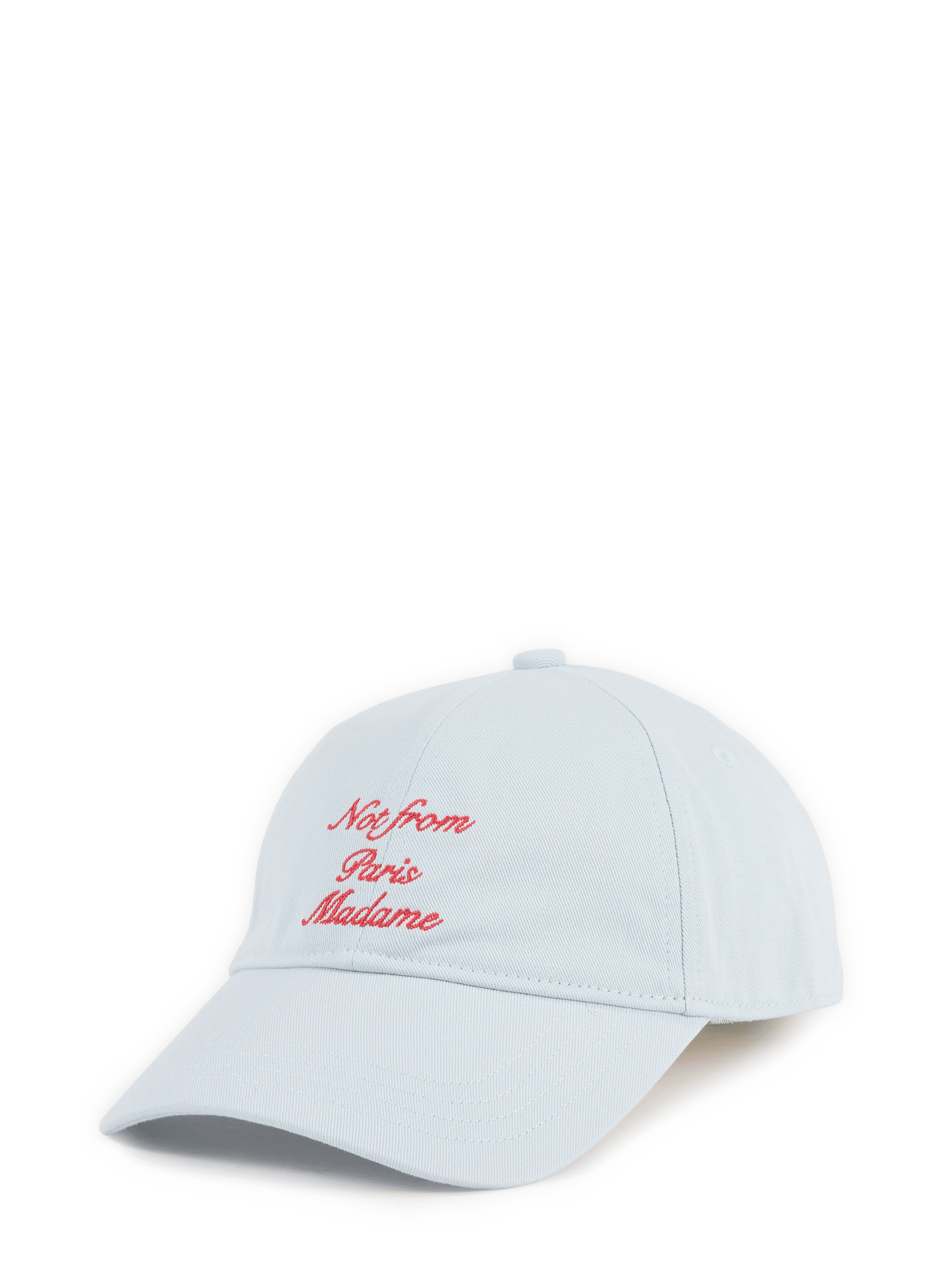 Slogan Calligraphy Cotton Cap DROLE DE MONSIEUR Blue