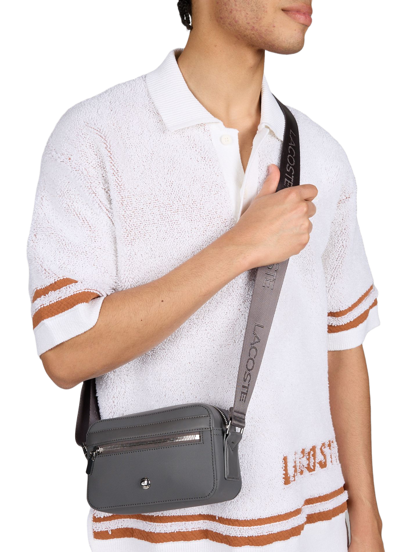 Langon quilted reporter bag LACOSTE Black