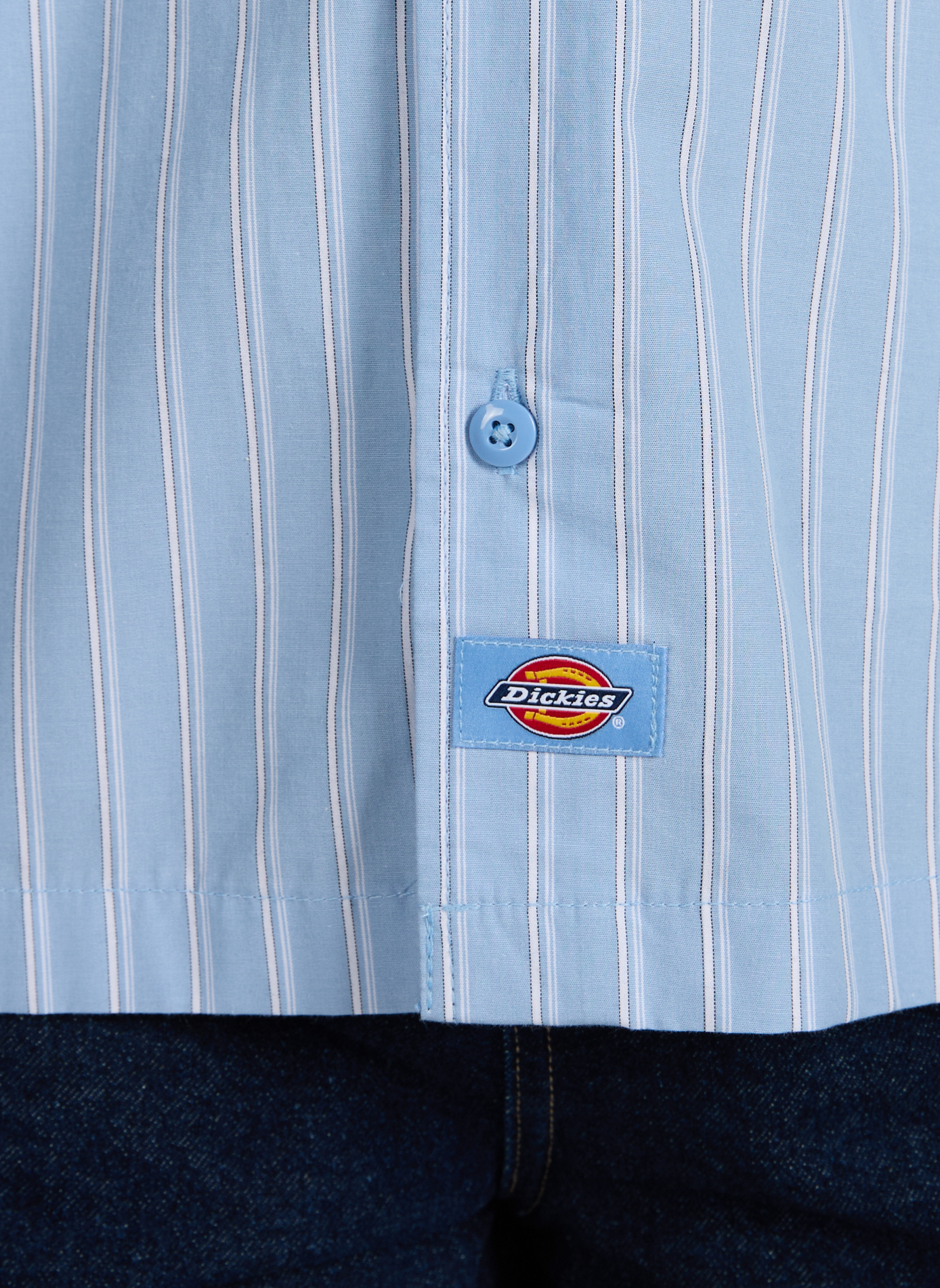 Chemise manches courtes à rayures Bleu