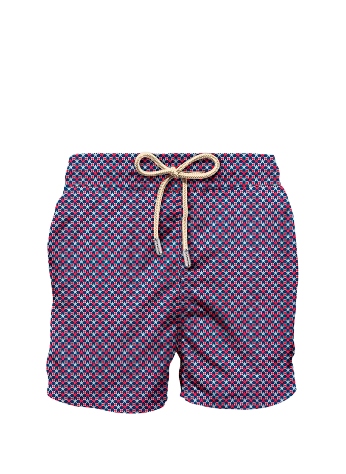 Short de bain stretch à imprimé fleuri MC2 SAINT BARTH Rouge
