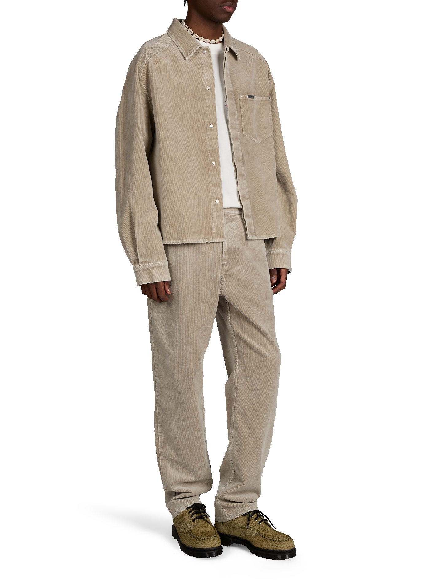 Biker-style cotton t-shirt REPRESENT White