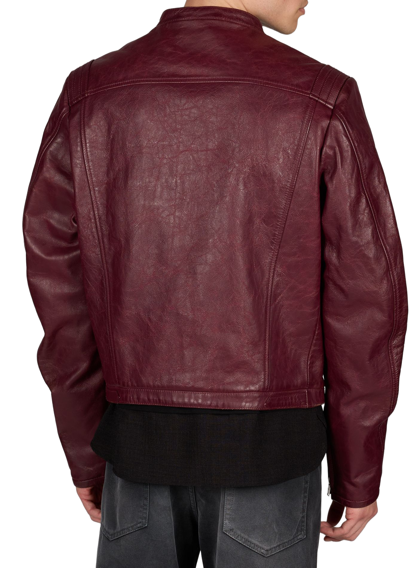 Lederjacke mit Reißverschluss 424 Rot
