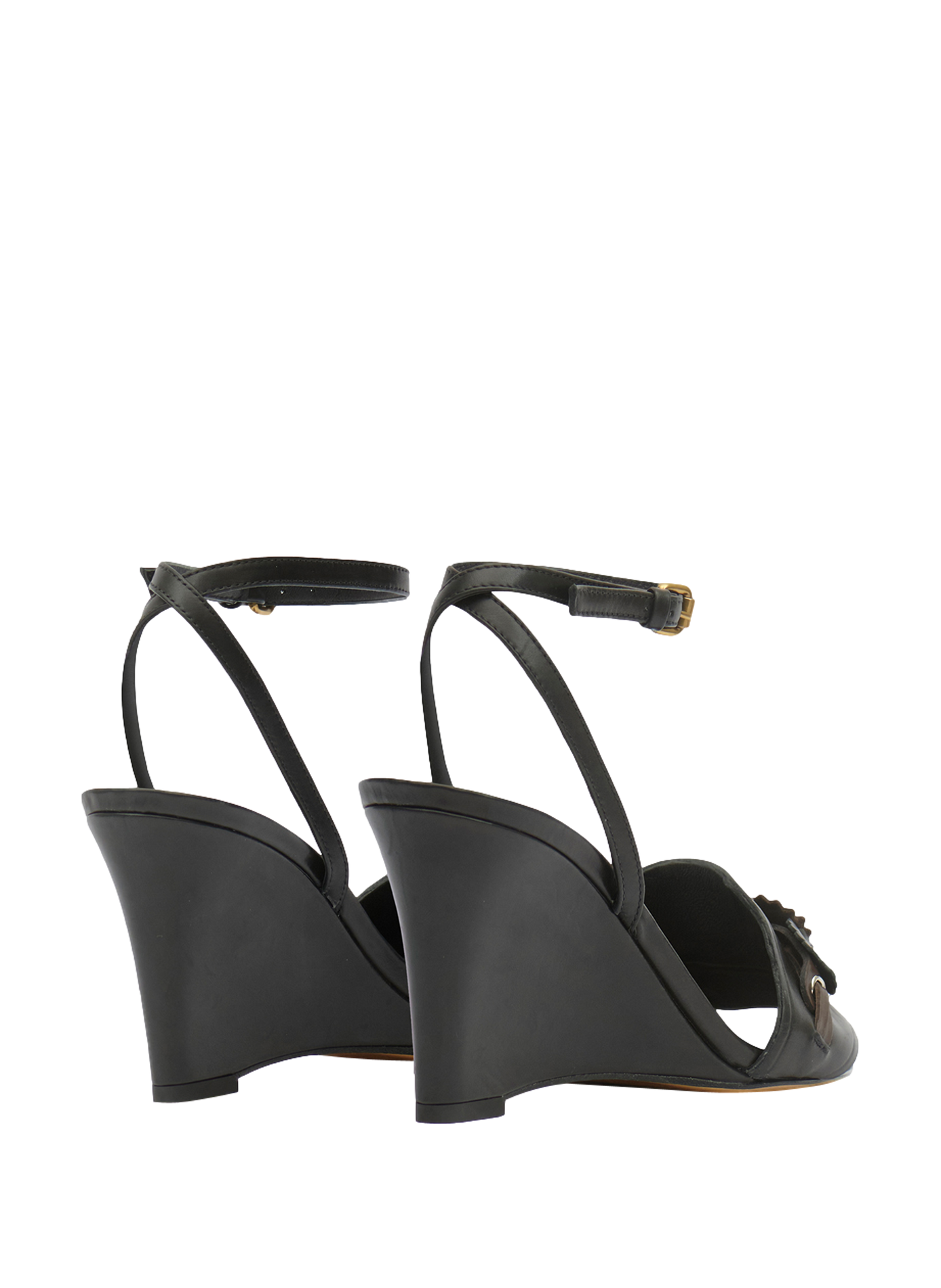 Anerya wedge mules with leather thong ISABEL MARANT Black