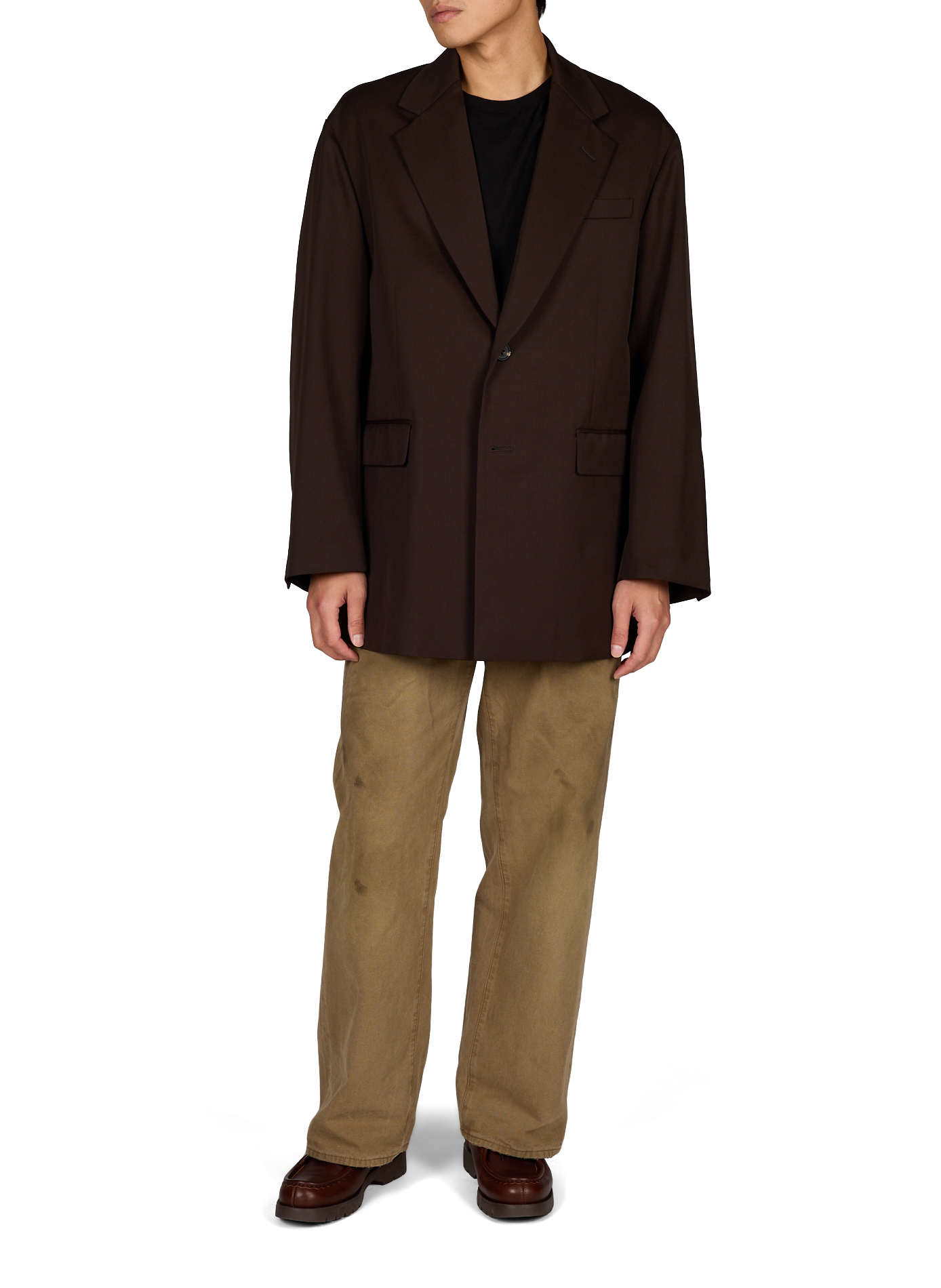 Chaqueta oversize de lana SSSTEIN Marrón