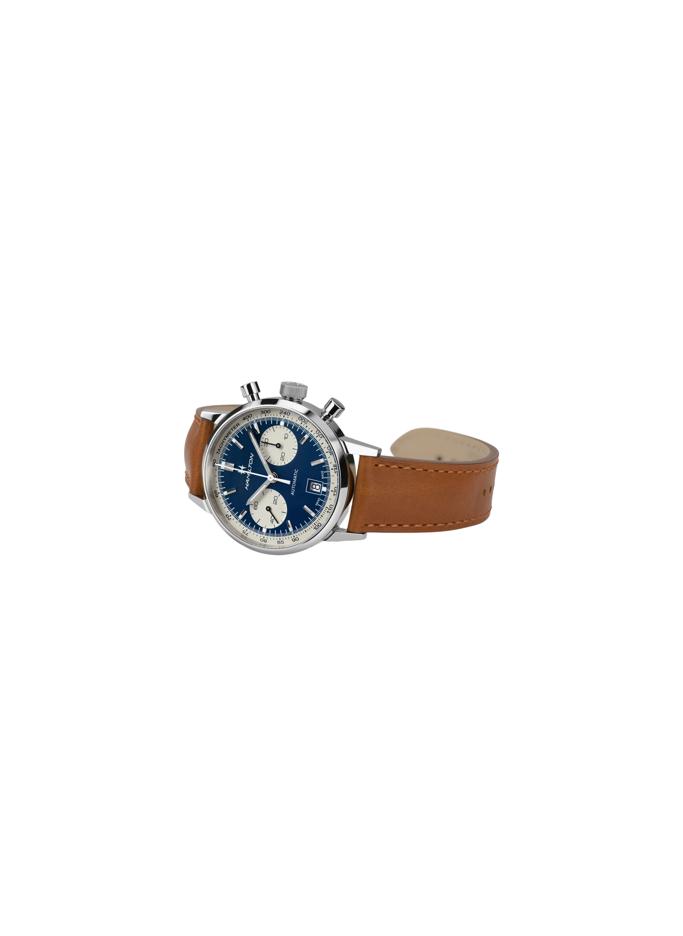 Montre American Classic Intra-Matic en acier inoxydable HAMILTON Bleu
