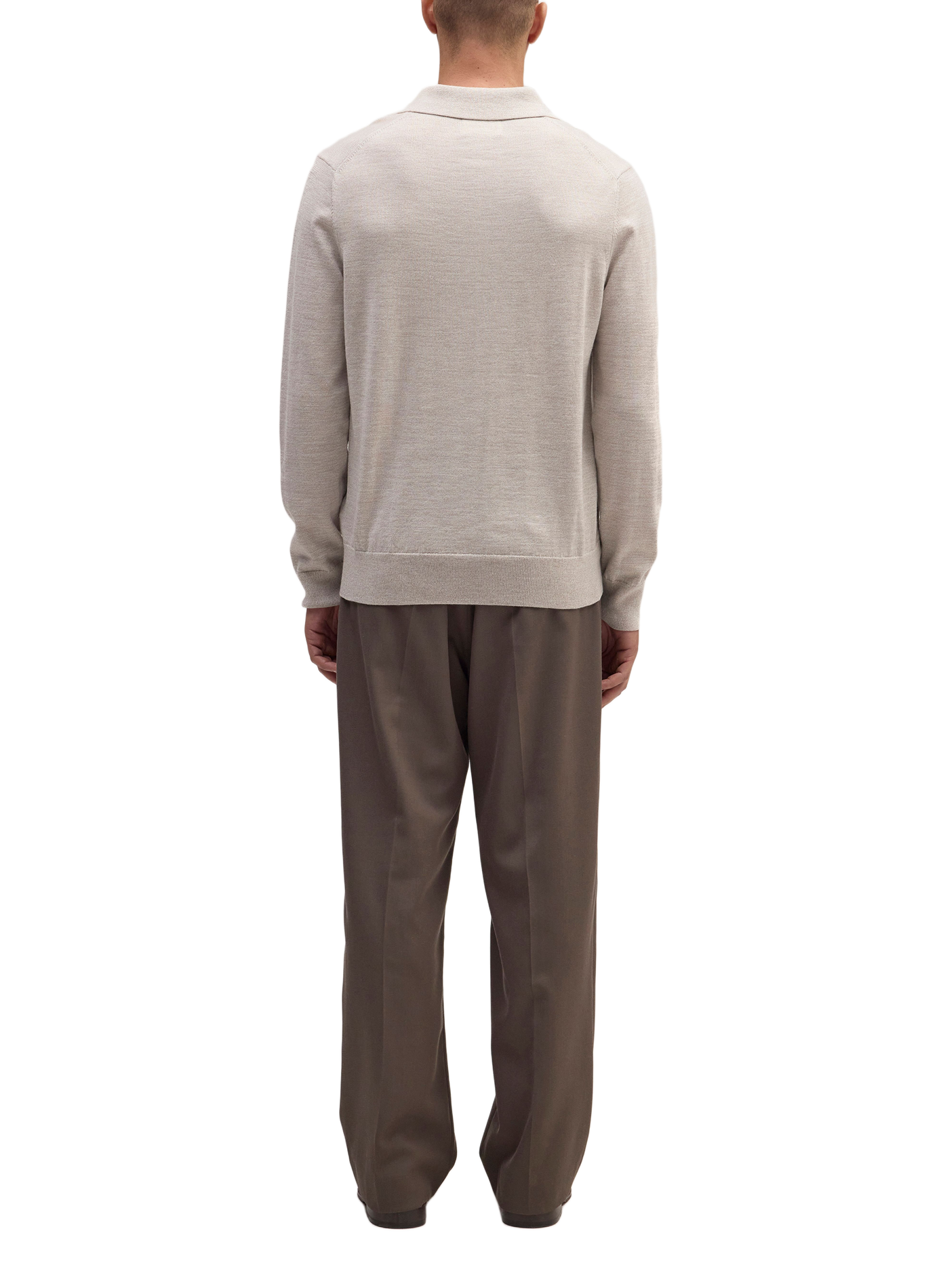 Emerson cotton knit polo sweater NN.07 Beige