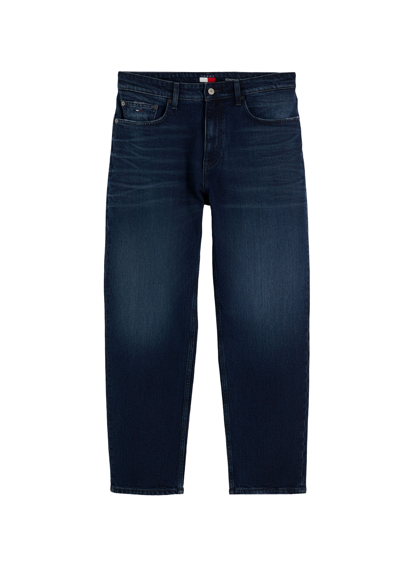Jean droit en coton mélangé TOMMY HILFIGER Noir