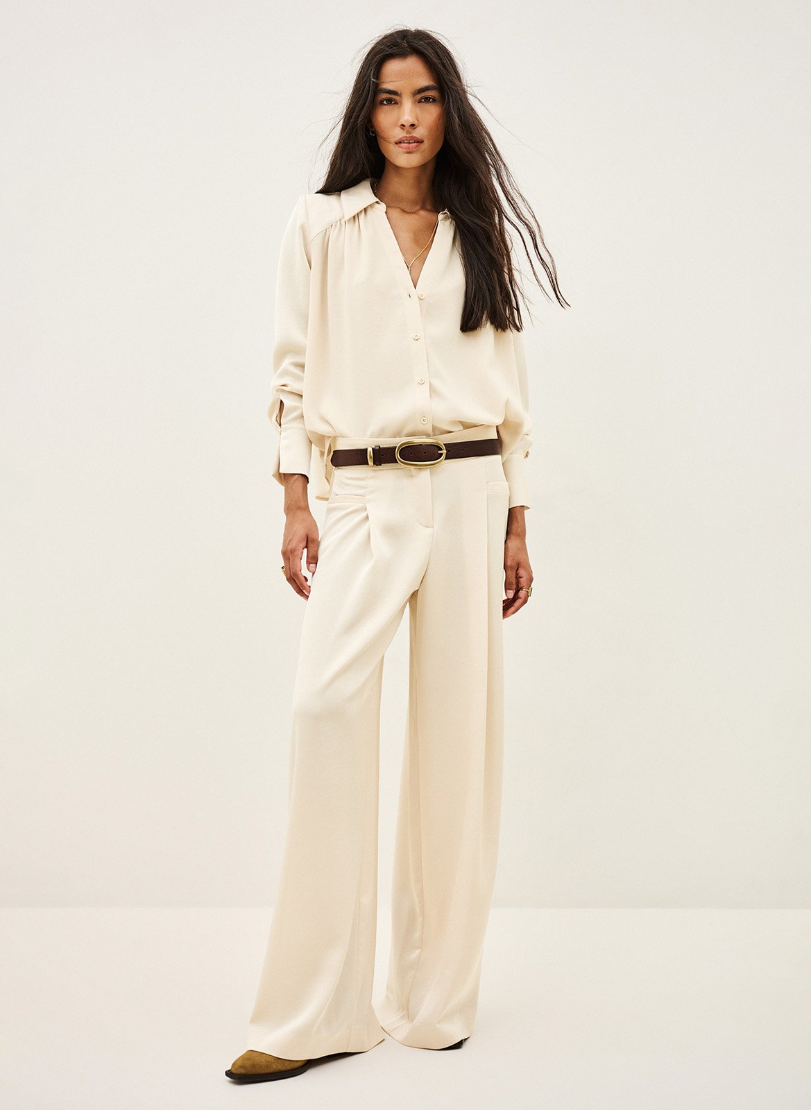 Pantalon droit fluide wallie BA&SH Beige