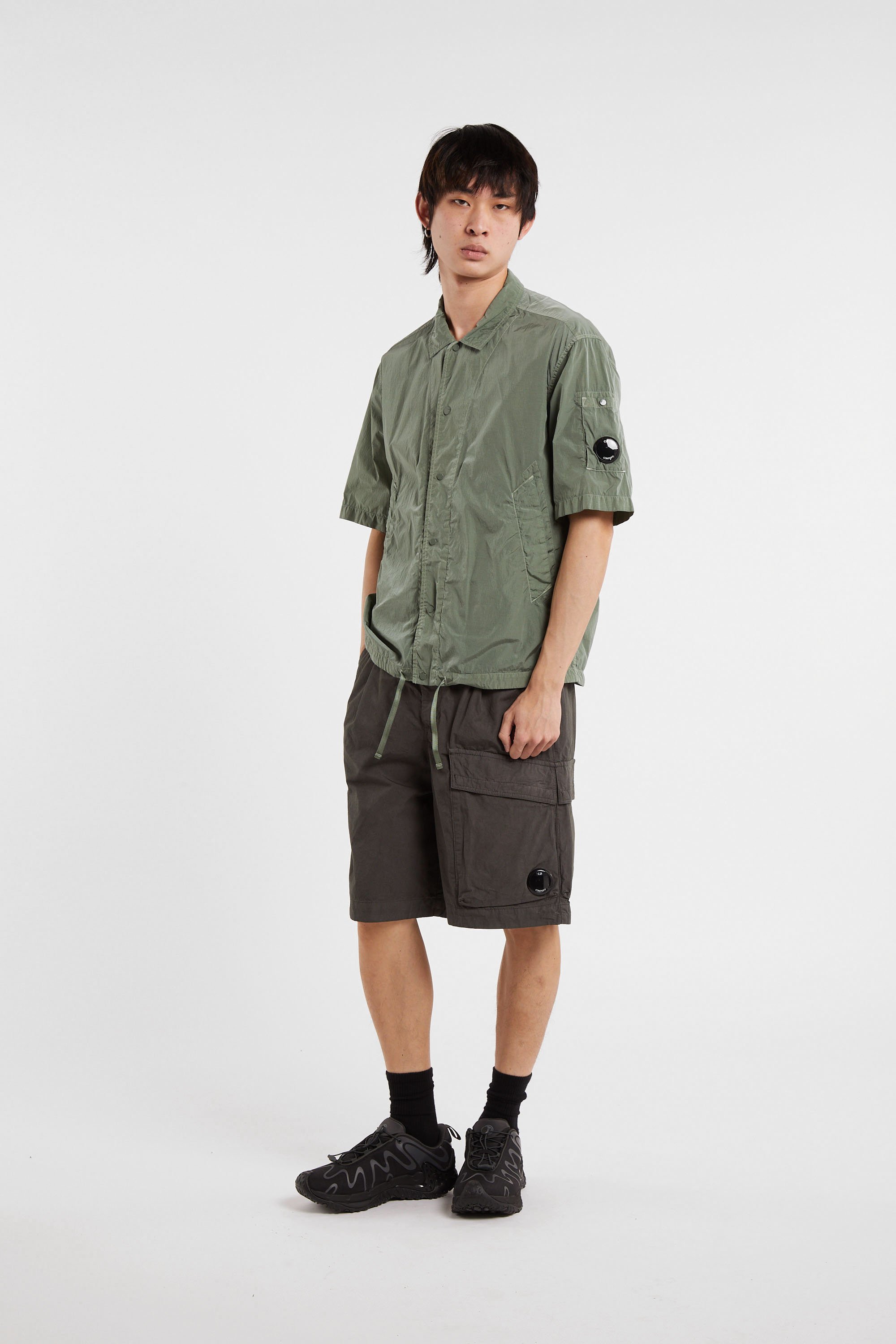 Surchemise chrome-r short sleeve lens overshirt CP COMPANY Vert