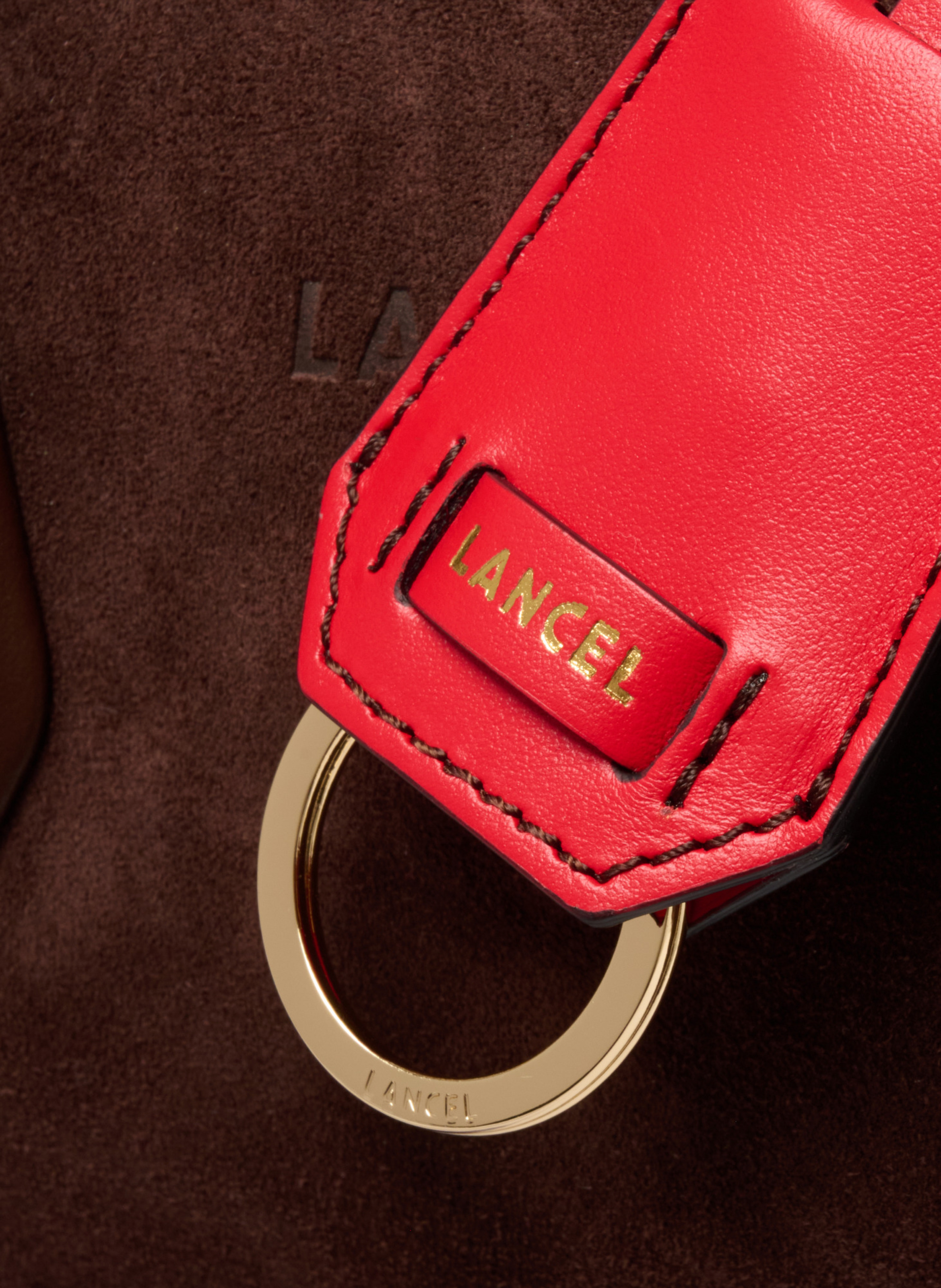 Sac bowling m bcbg de lancel en cuir LANCEL Marron