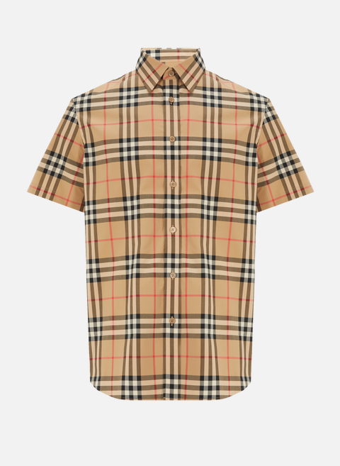 Checked cotton shirt MulticolorBURBERRY 