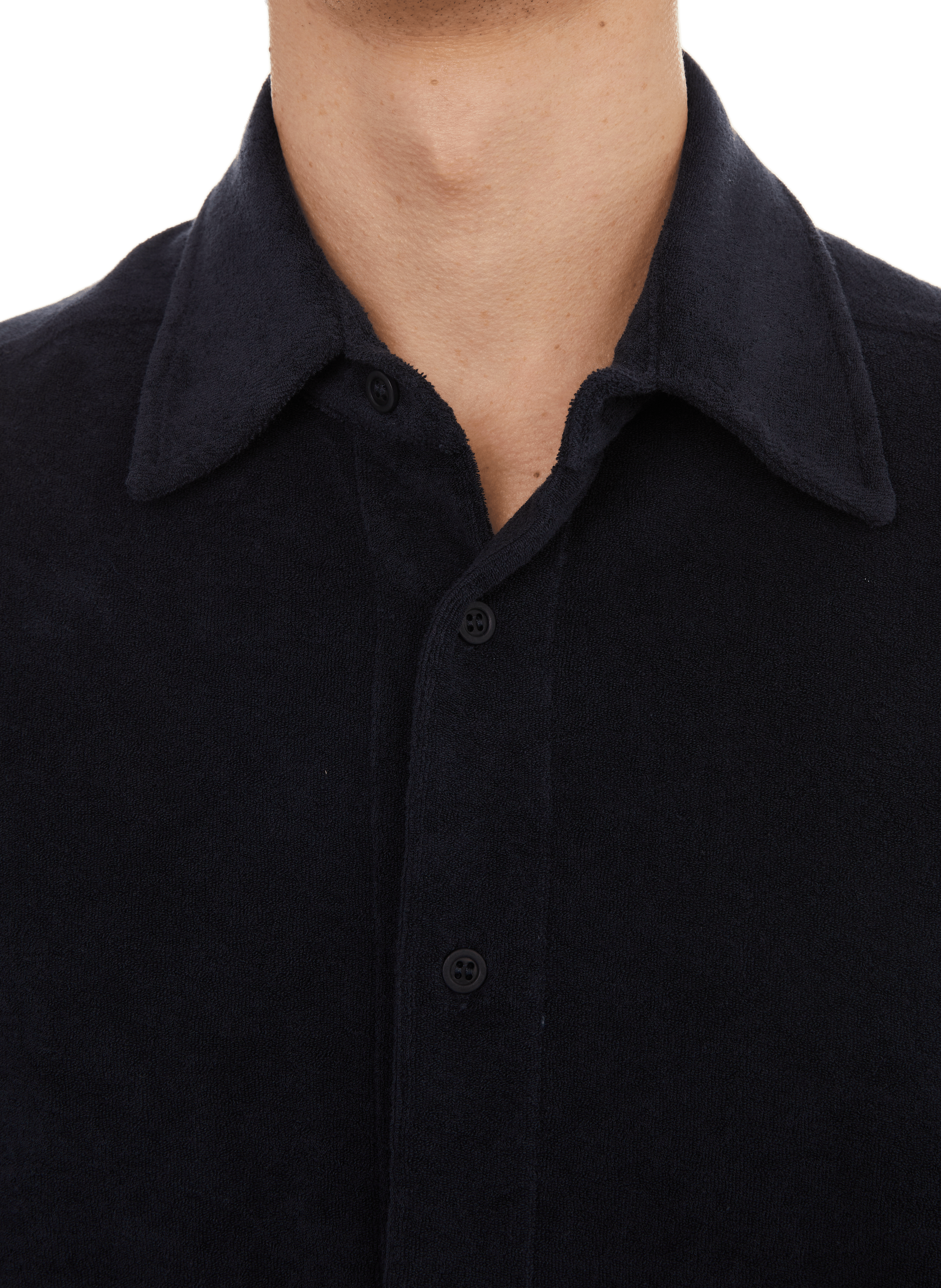 Chemise droite en coton  Bleu