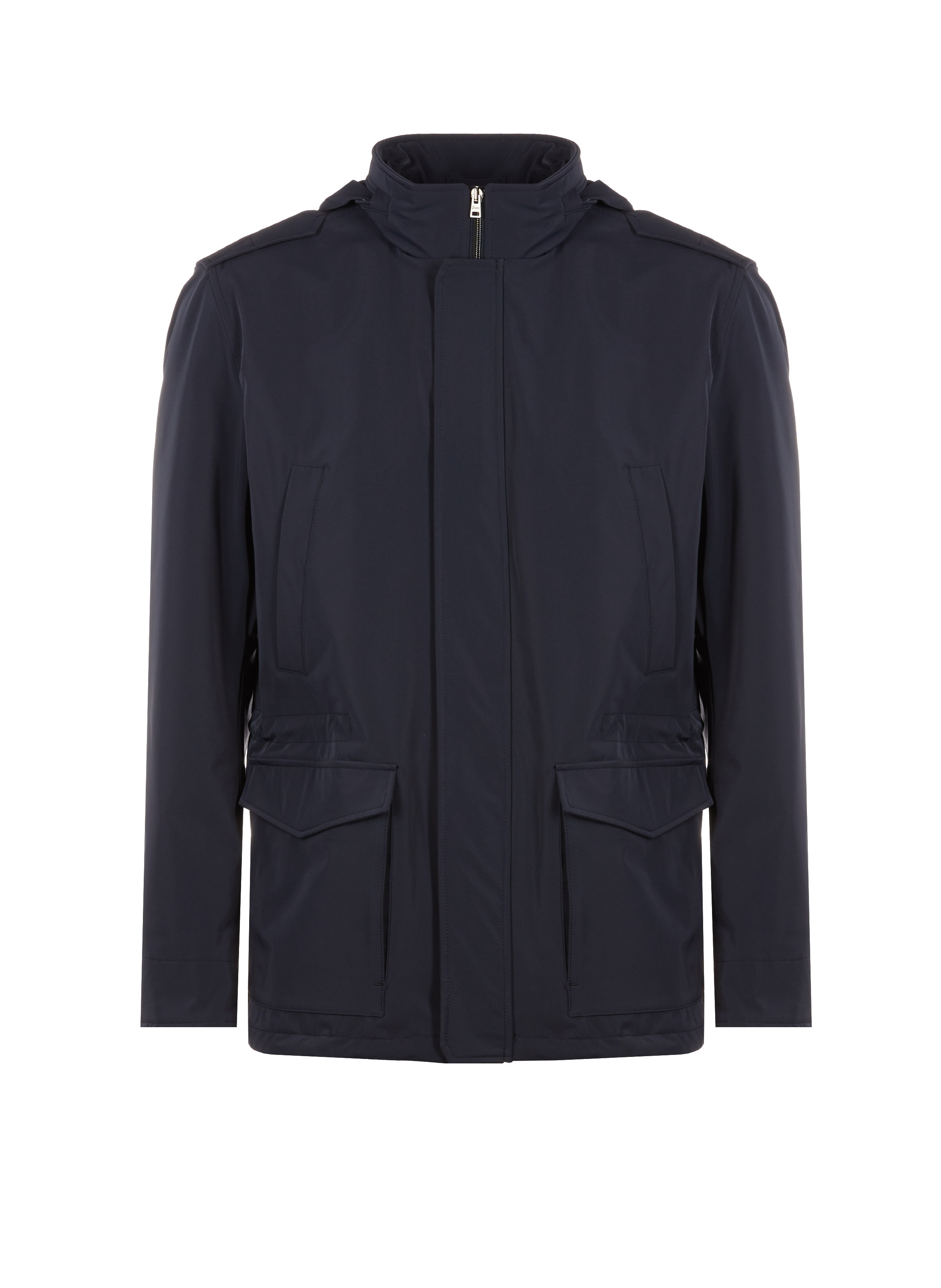 Hooded jacket HERNO Blue