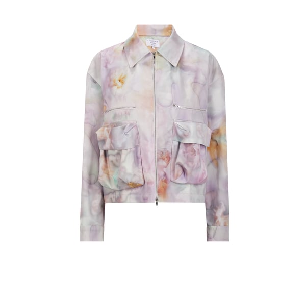 Collina Strada Printed Cotton Jacket In Multicolour