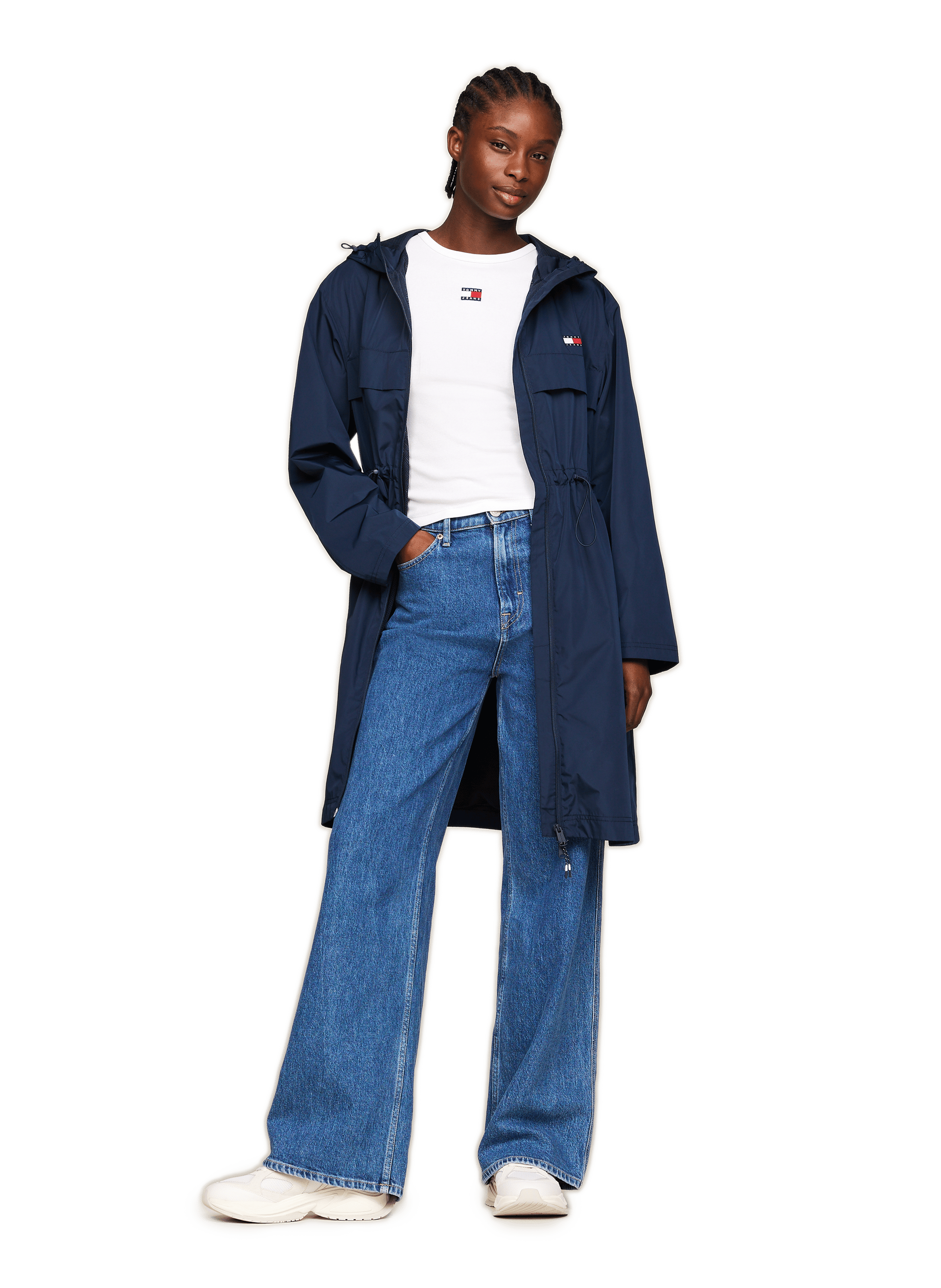 Coupe-vent mi-long  TOMMY HILFIGER Bleu