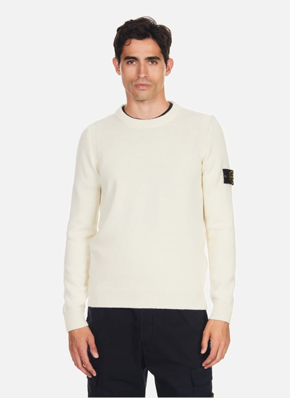 White Crew neck jumper
