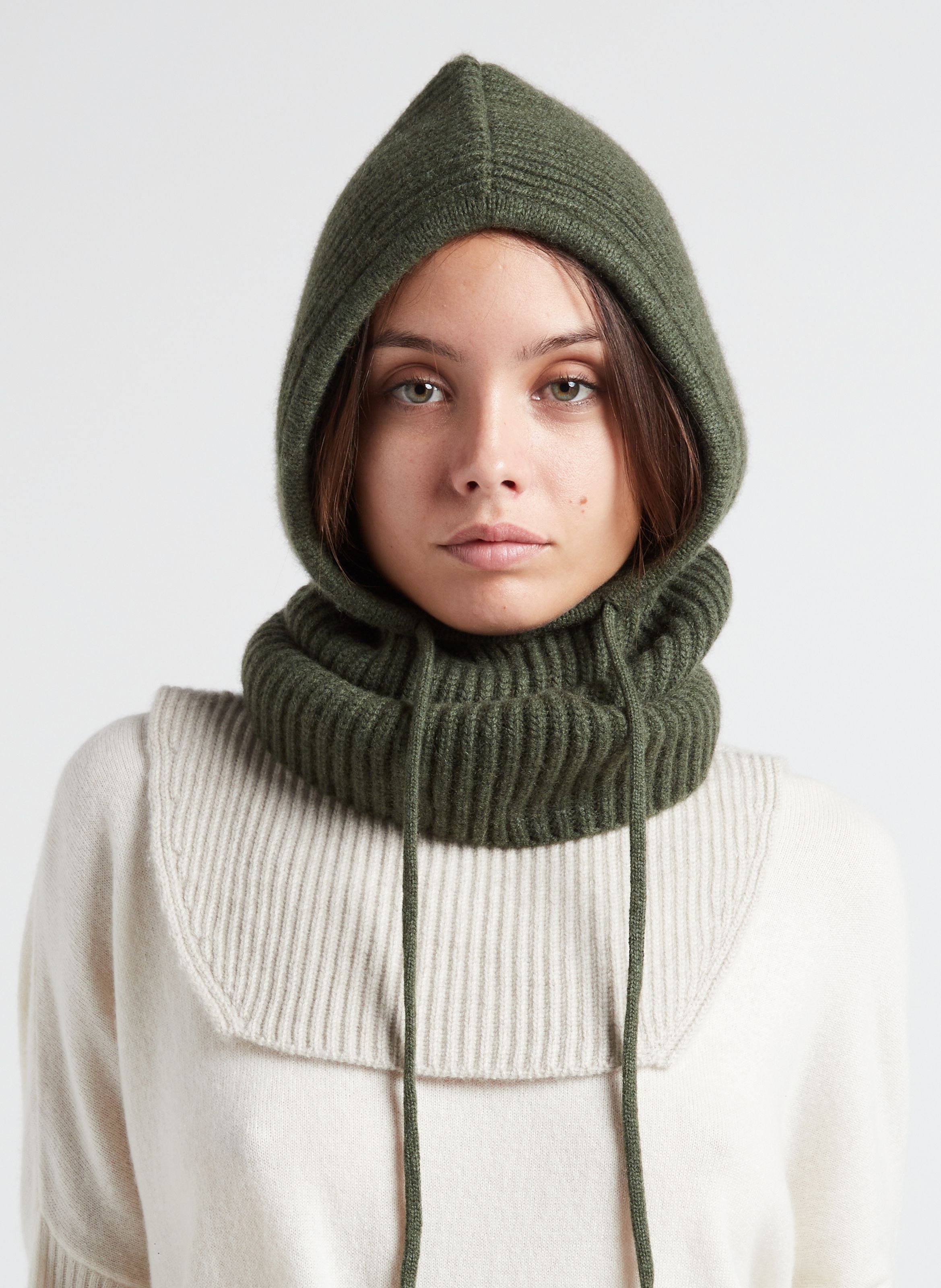 KUJTEN Cagoule en cachemire sybel Kaki
