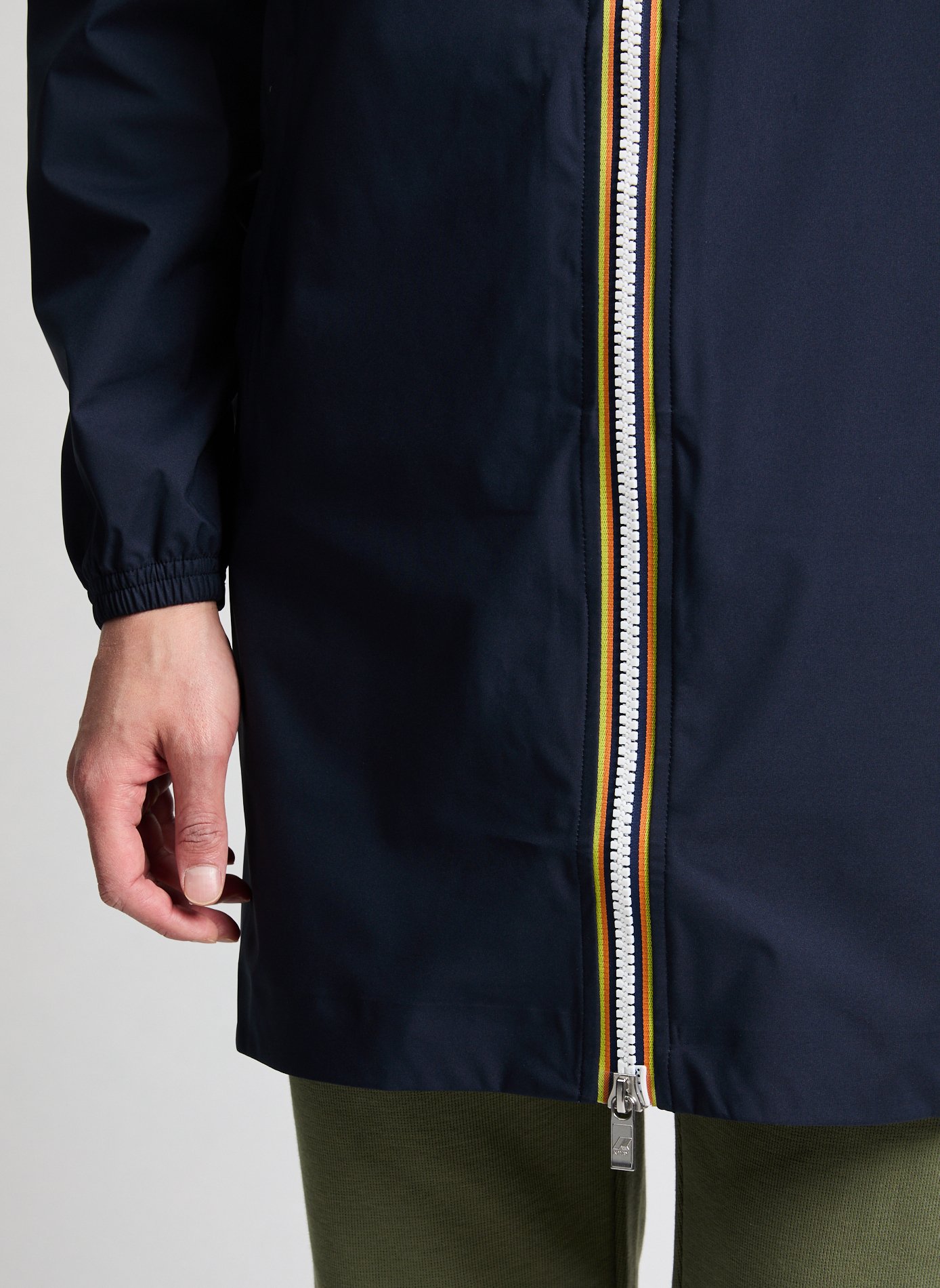 Parka droite à capuche K-WAY Bleu