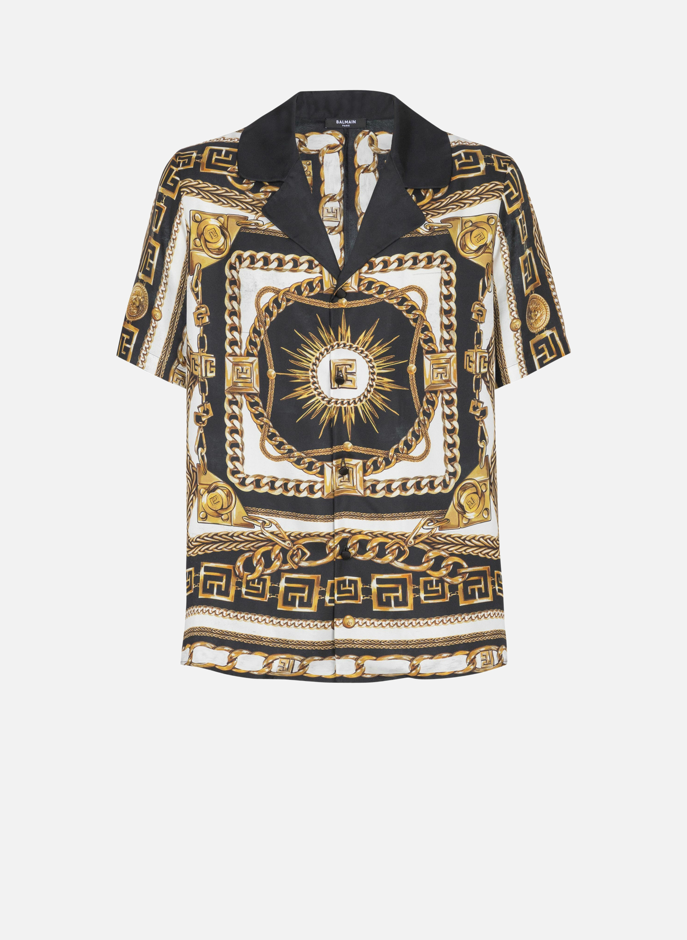 Chemise pyjama imprimée motif foulard chaînes BALMAIN Multicolore