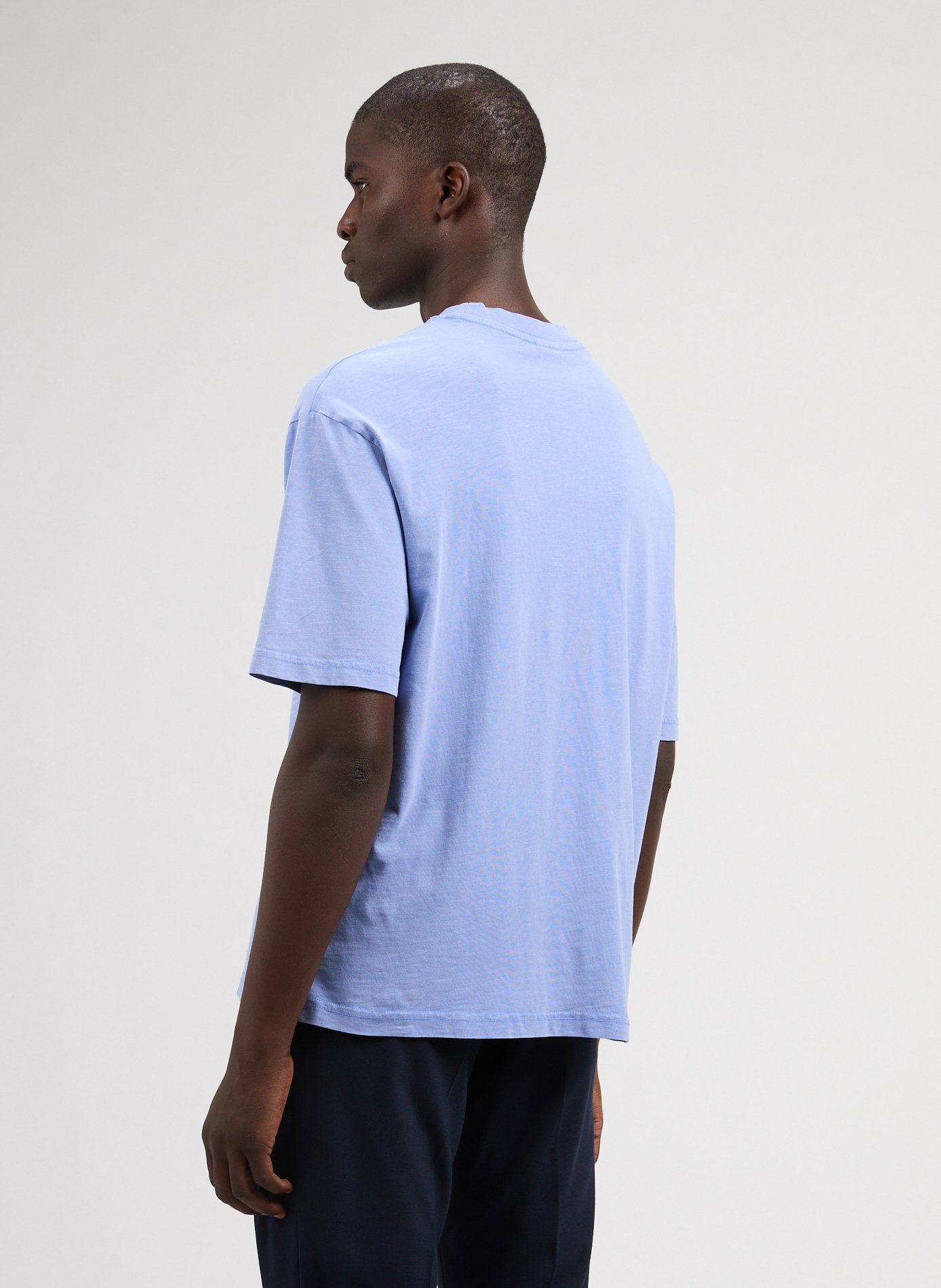 Classic Cotton T-Shirt SELECTED Blue