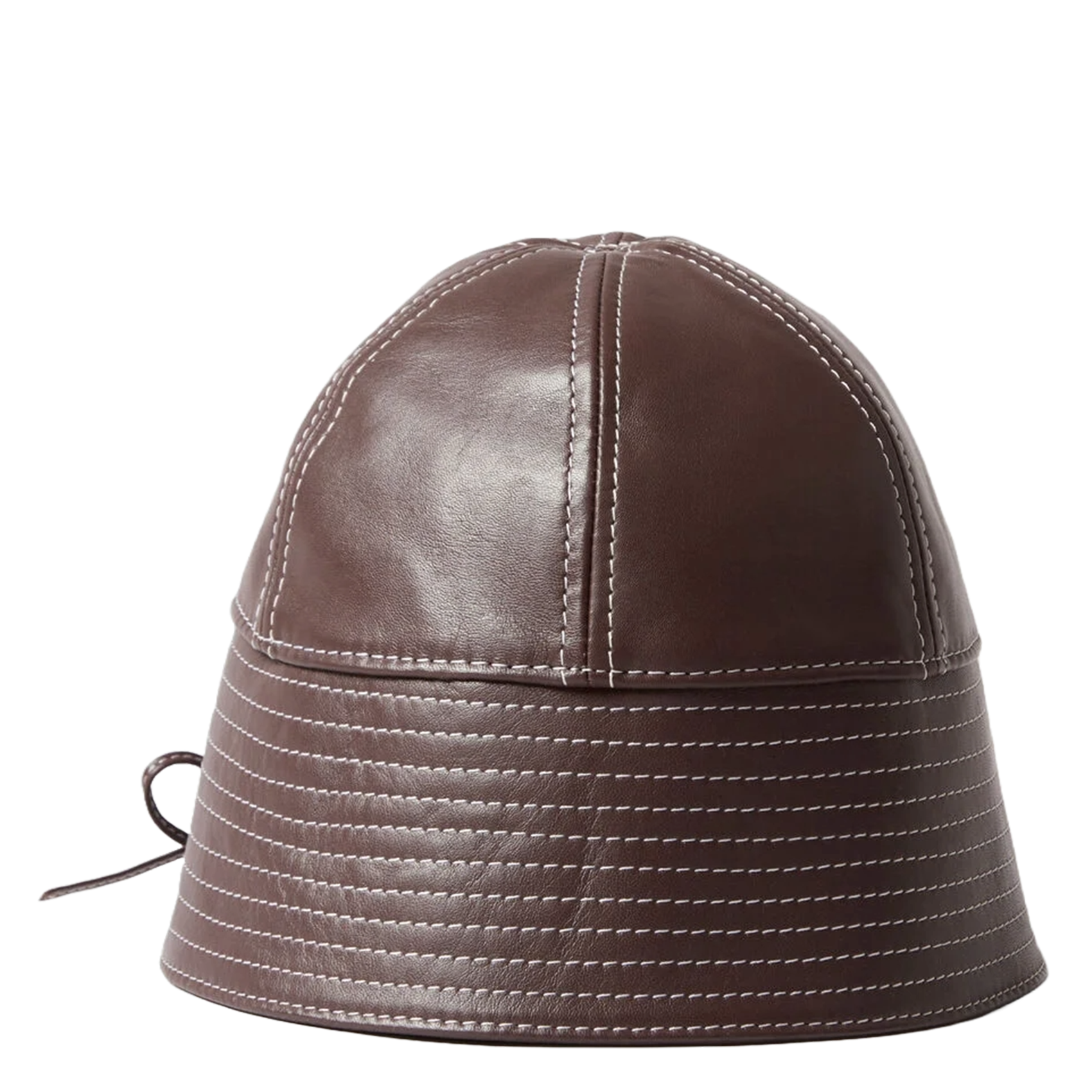 Bob cuir surpiqûres contrastées CLAUDIE PIERLOT Rouge