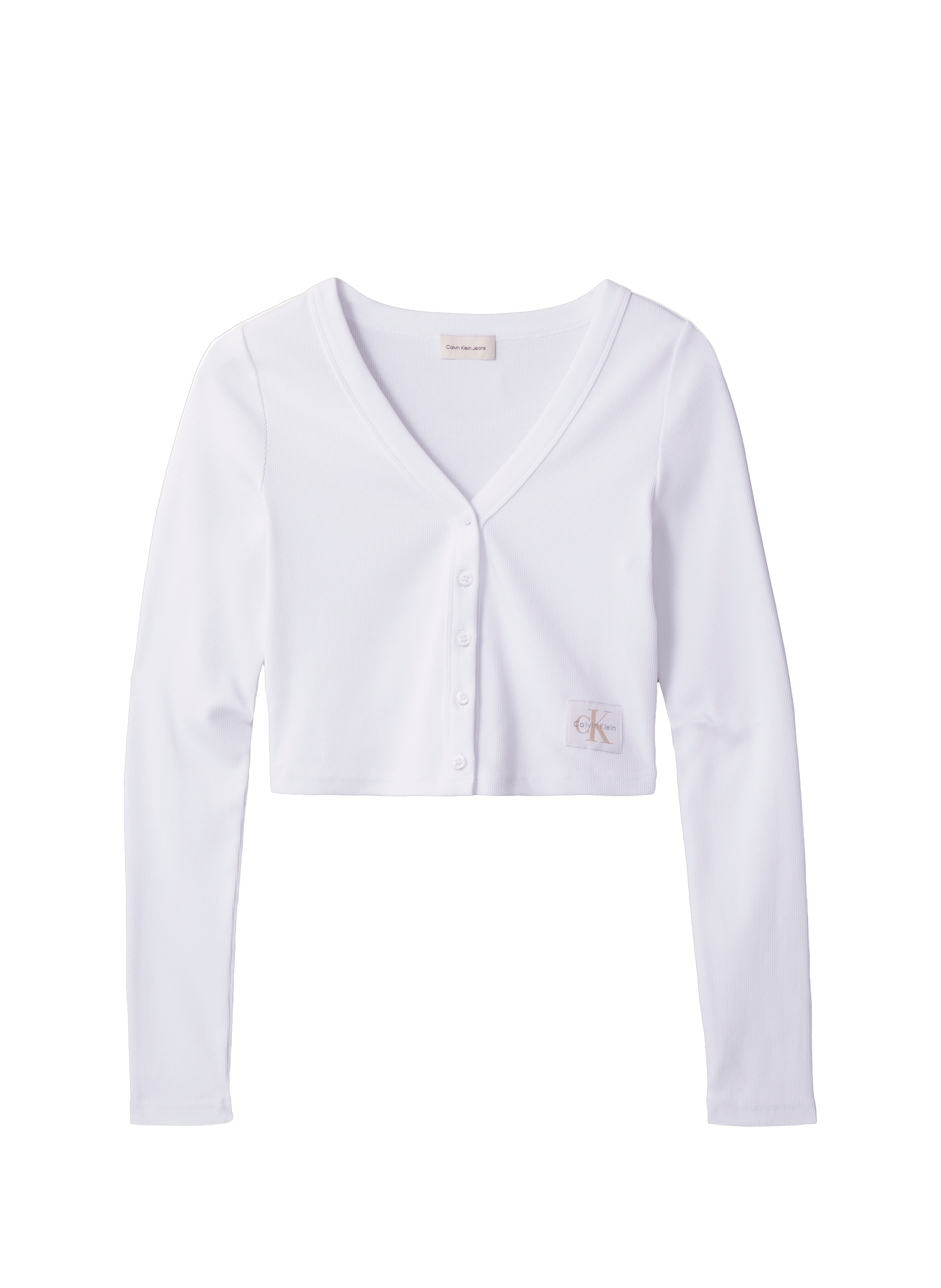 Gilet slim côtelé CALVIN KLEIN Blanc