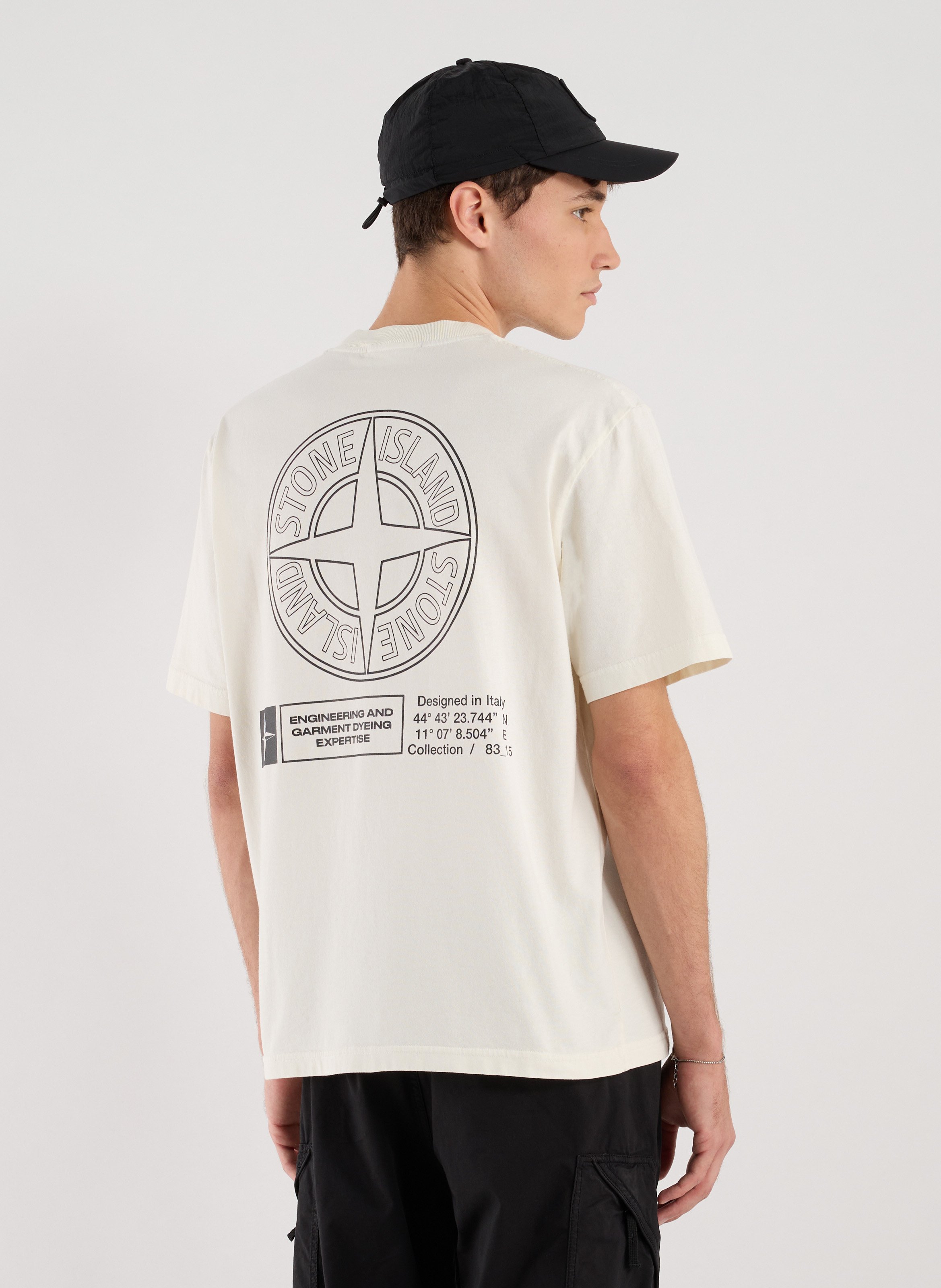 Adjustable corduroy cap STONE ISLAND Black