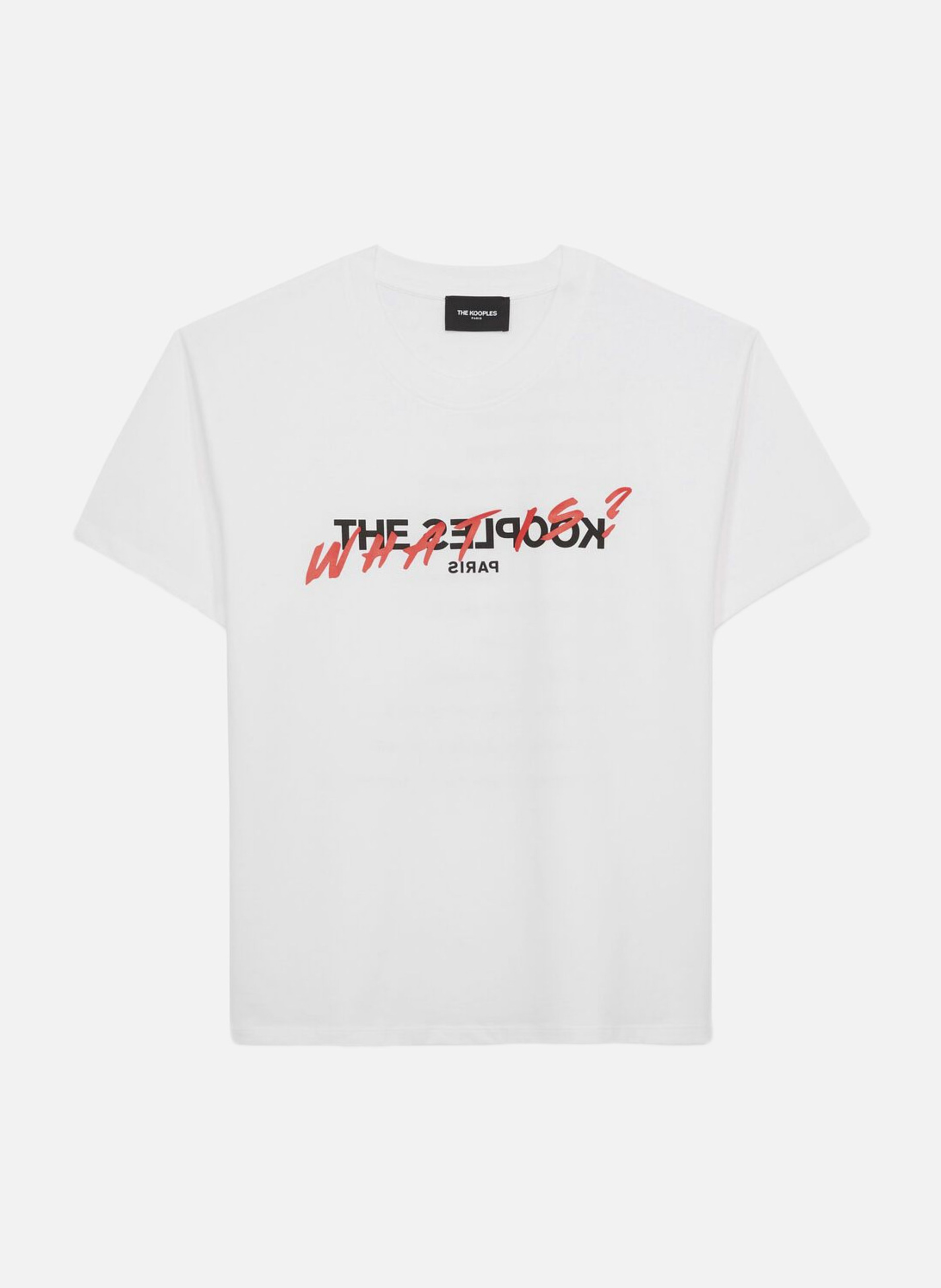 T-shirt coton imprimé What Is THE KOOPLES Blanc