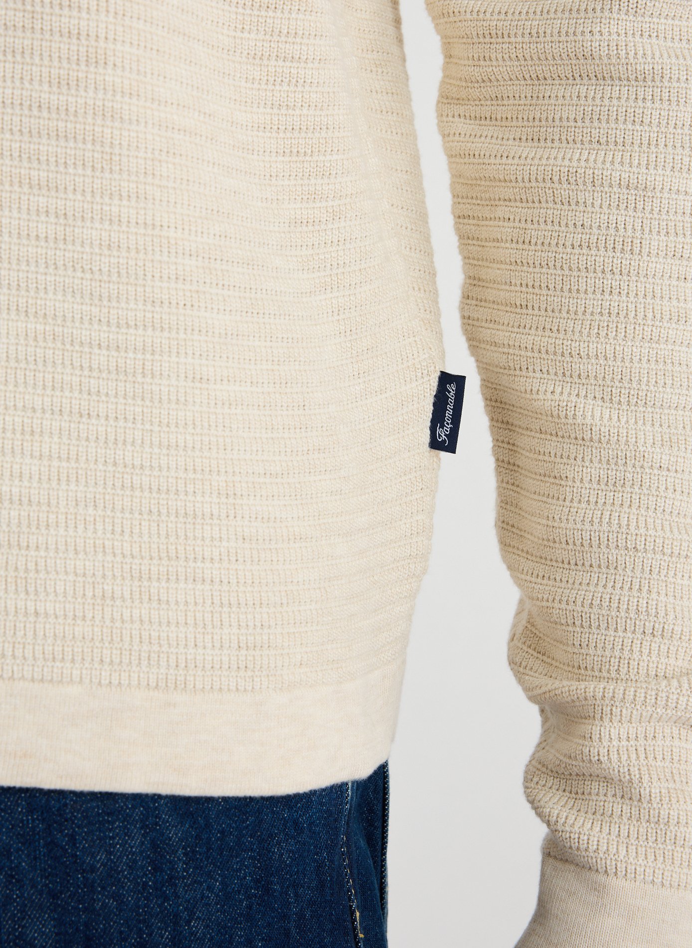 Cotton and silk sweater FACONNABLE Beige