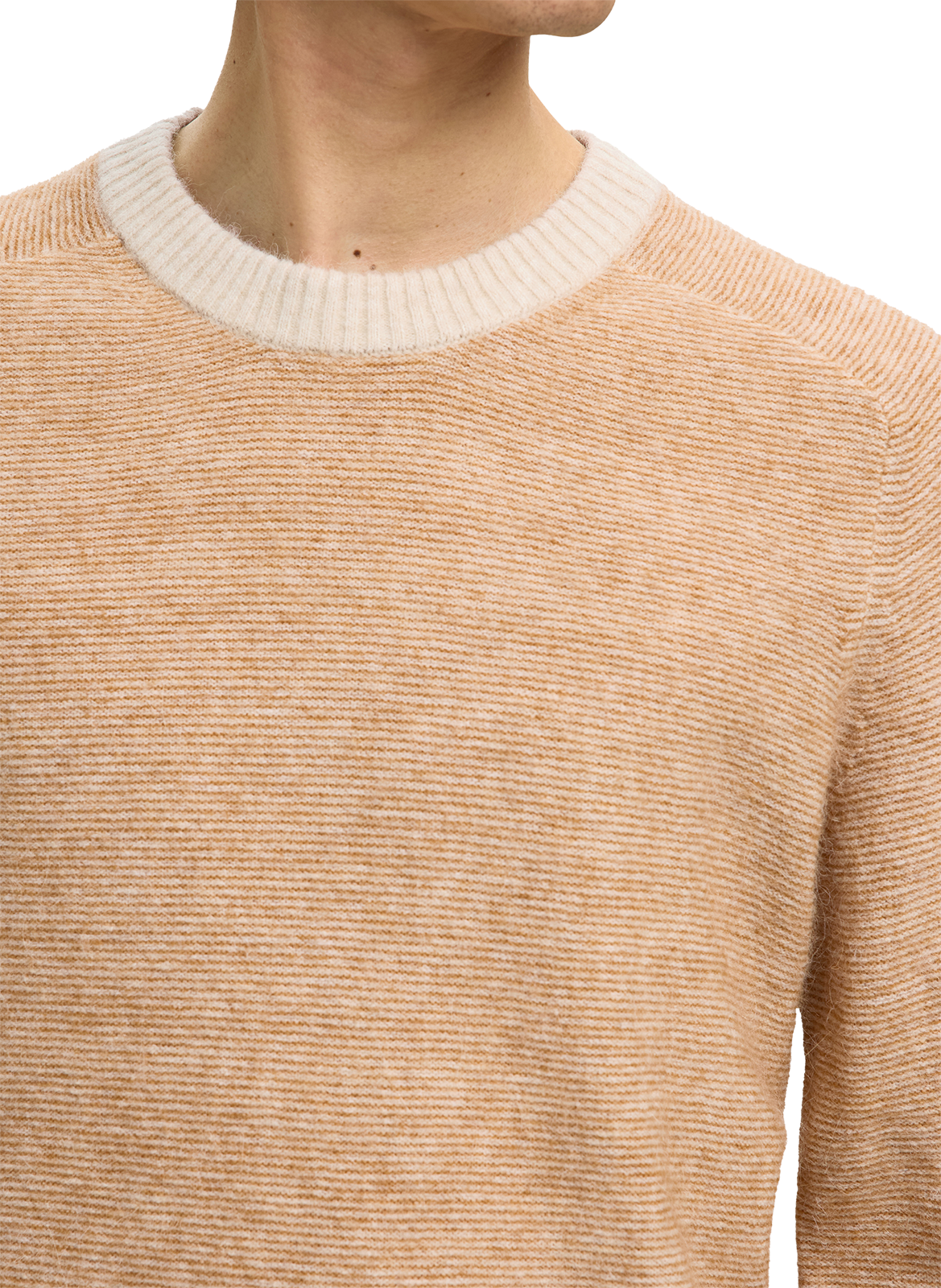 Cotton-blend jumper SELECTED Brown