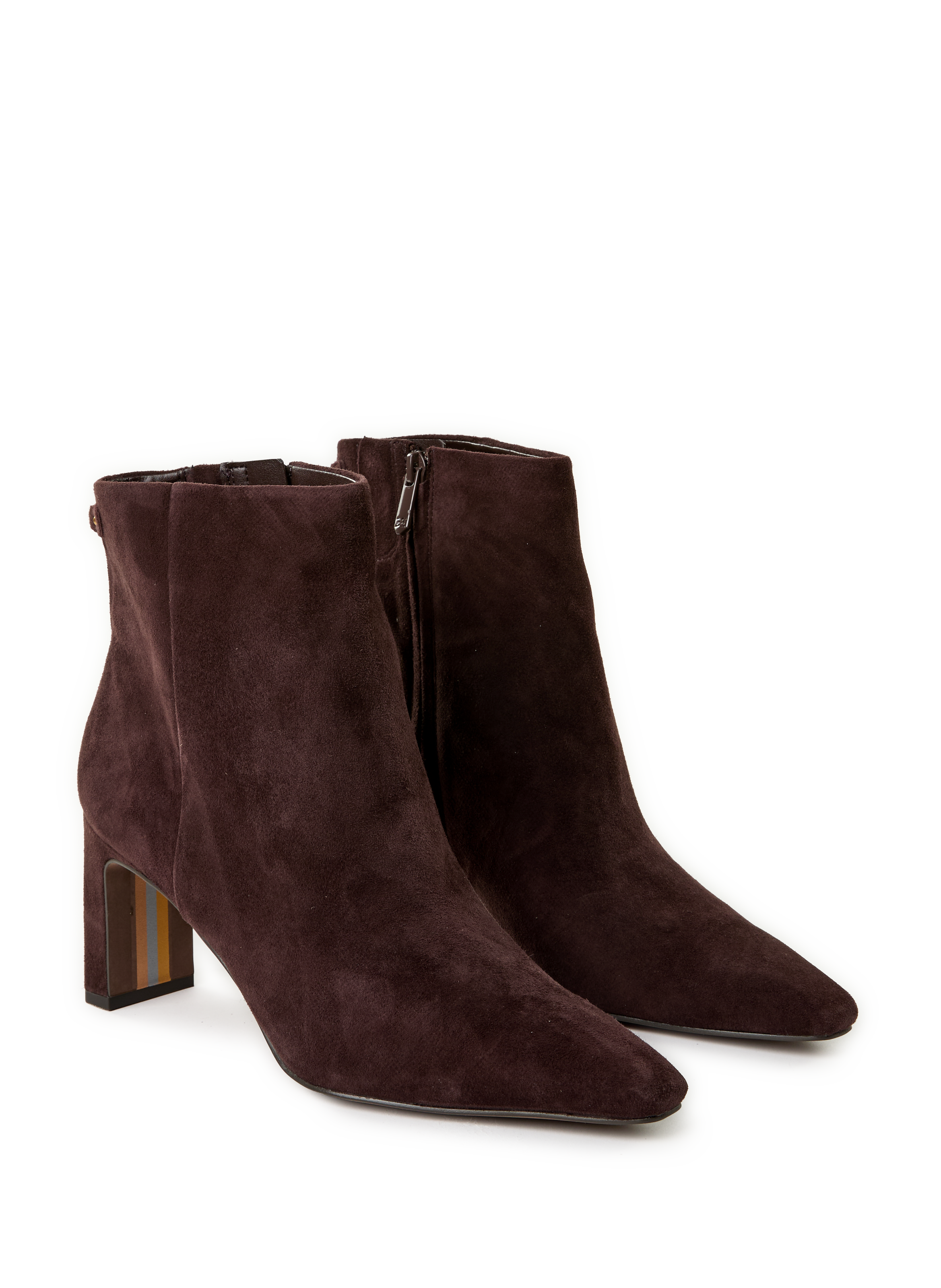 Bottines à talons en cuir SAM EDELMAN Marron