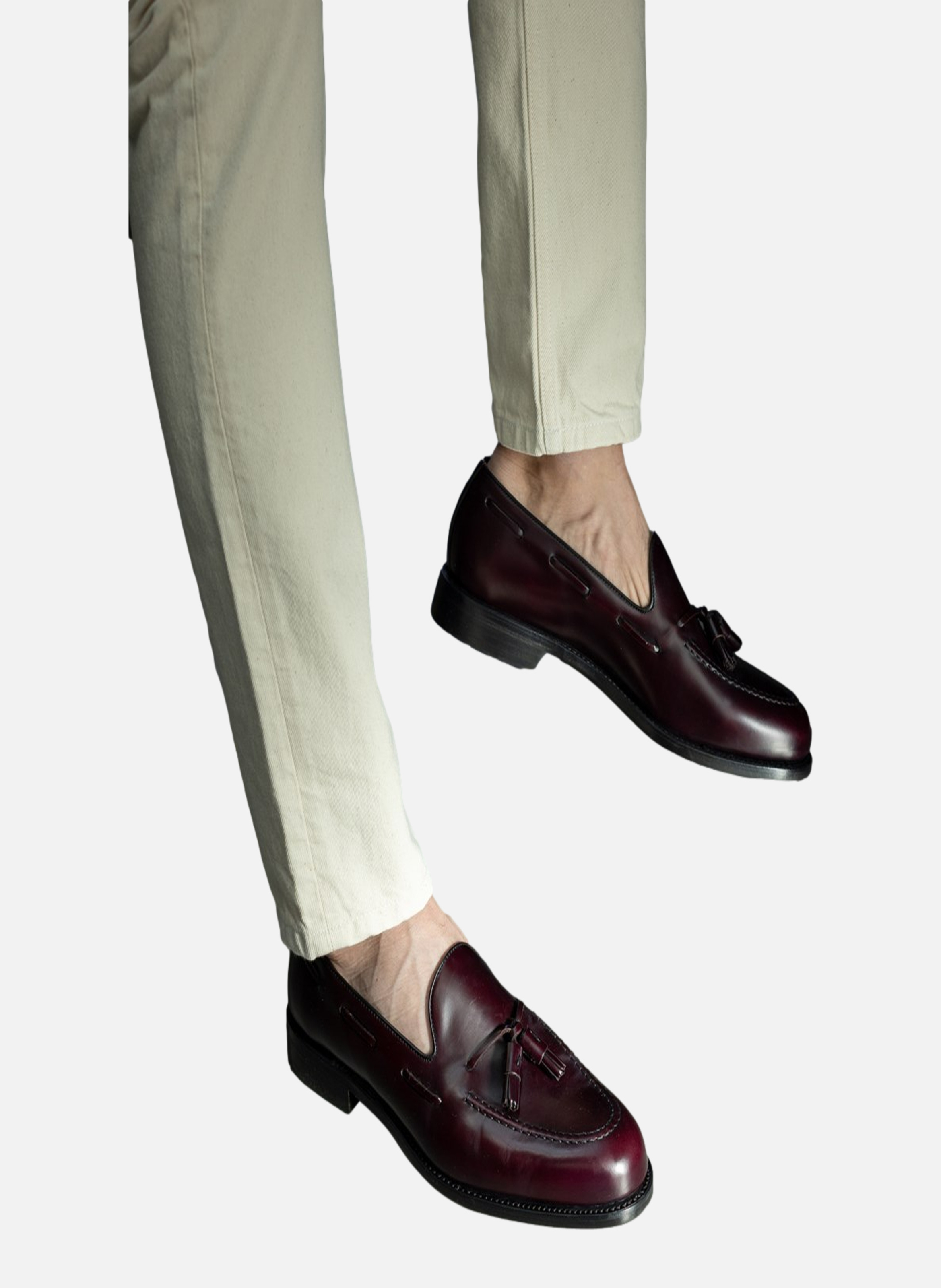 Mocassins cuir olden FINSBURY Rouge