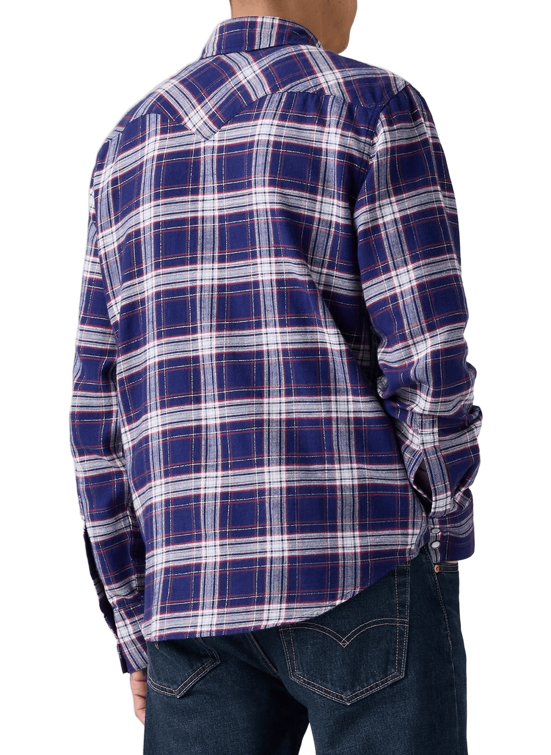 Cotton blend Check Shirt Blue