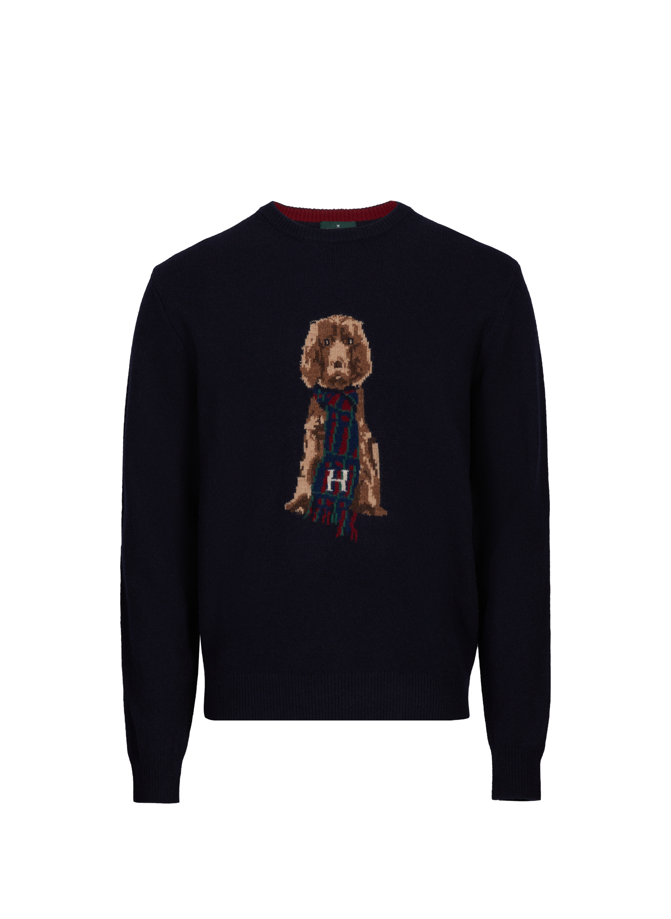 HACKETT Merino wool round-neck jumper Blue