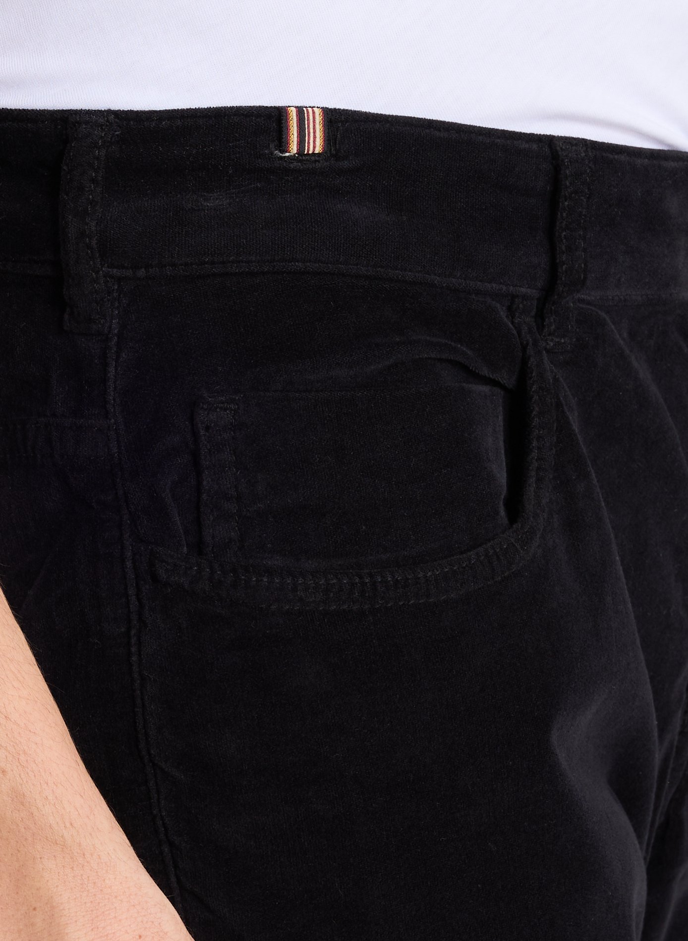 Velvet effect mixed cotton trousers NOTIFY Black