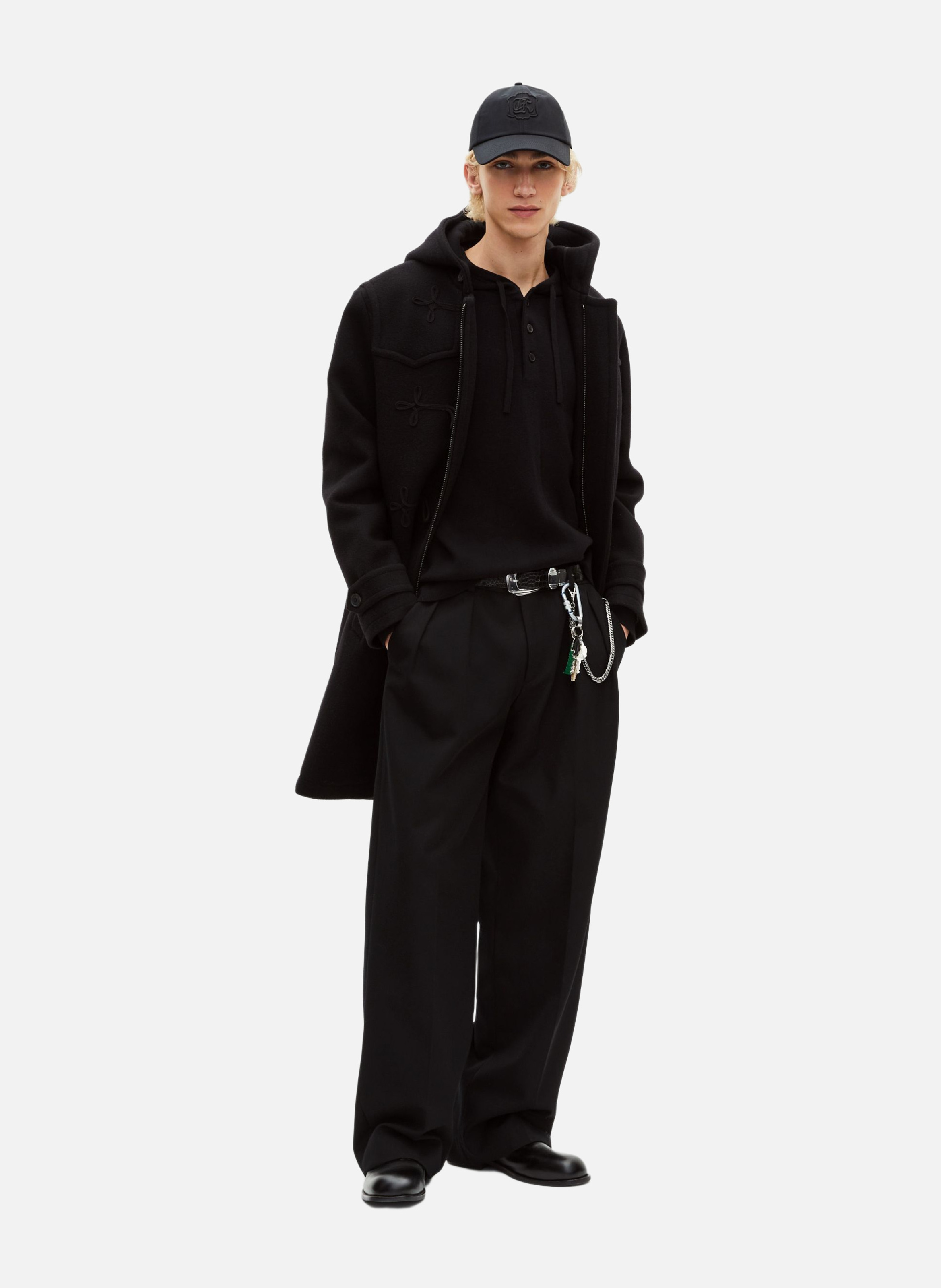 Manteau long brandebourg THE KOOPLES Noir