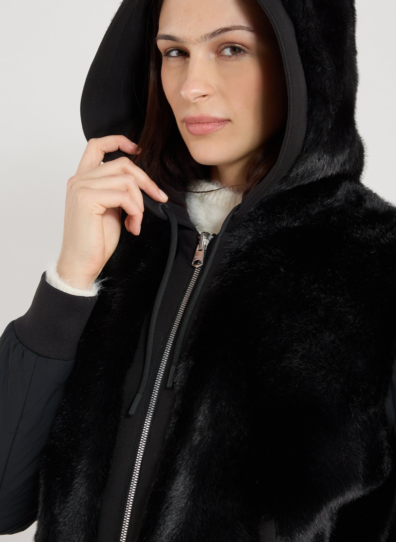 Veste bi-matière MACKAGE Noir