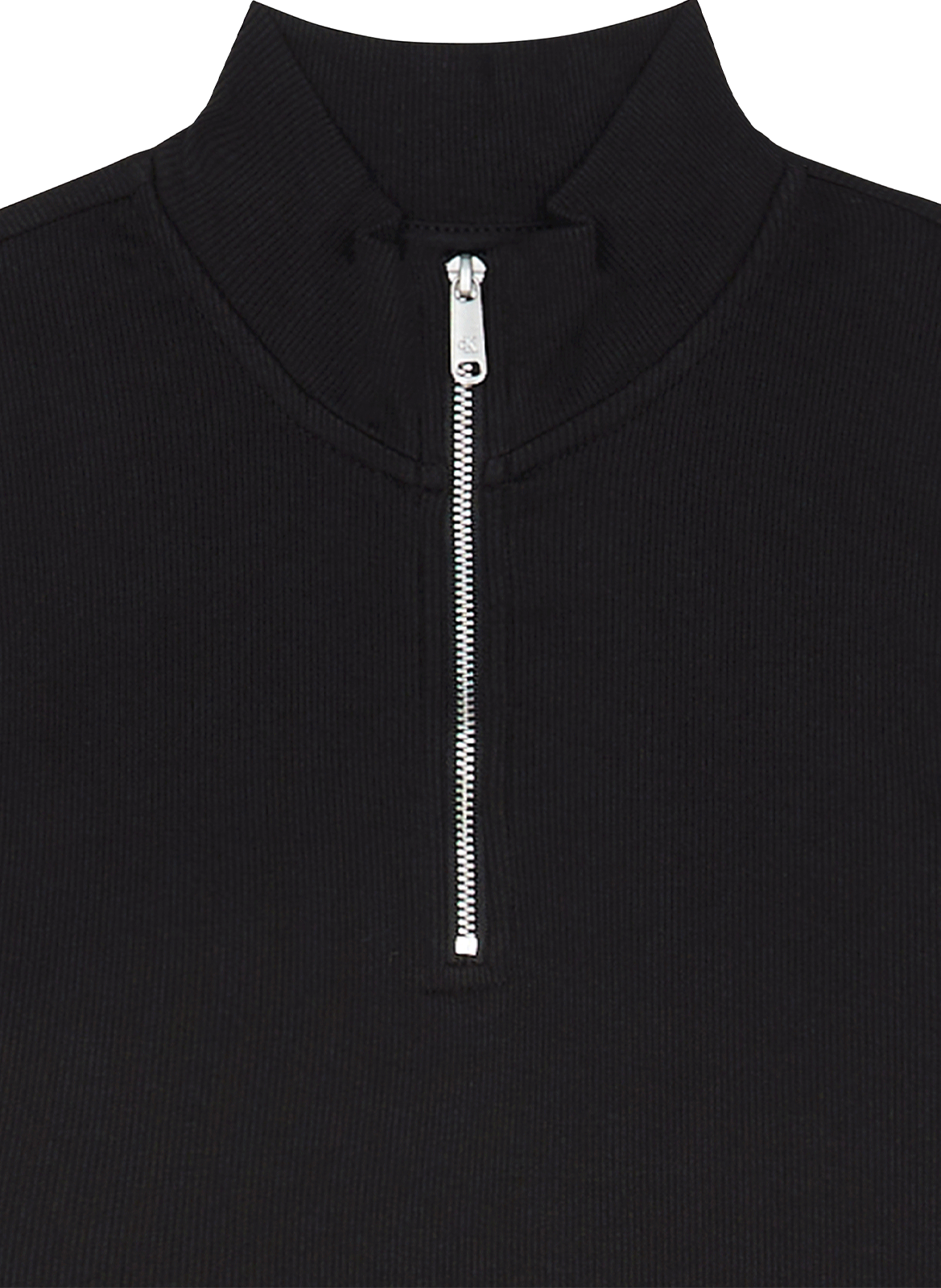 Top à col zippé en coton  CALVIN KLEIN Noir