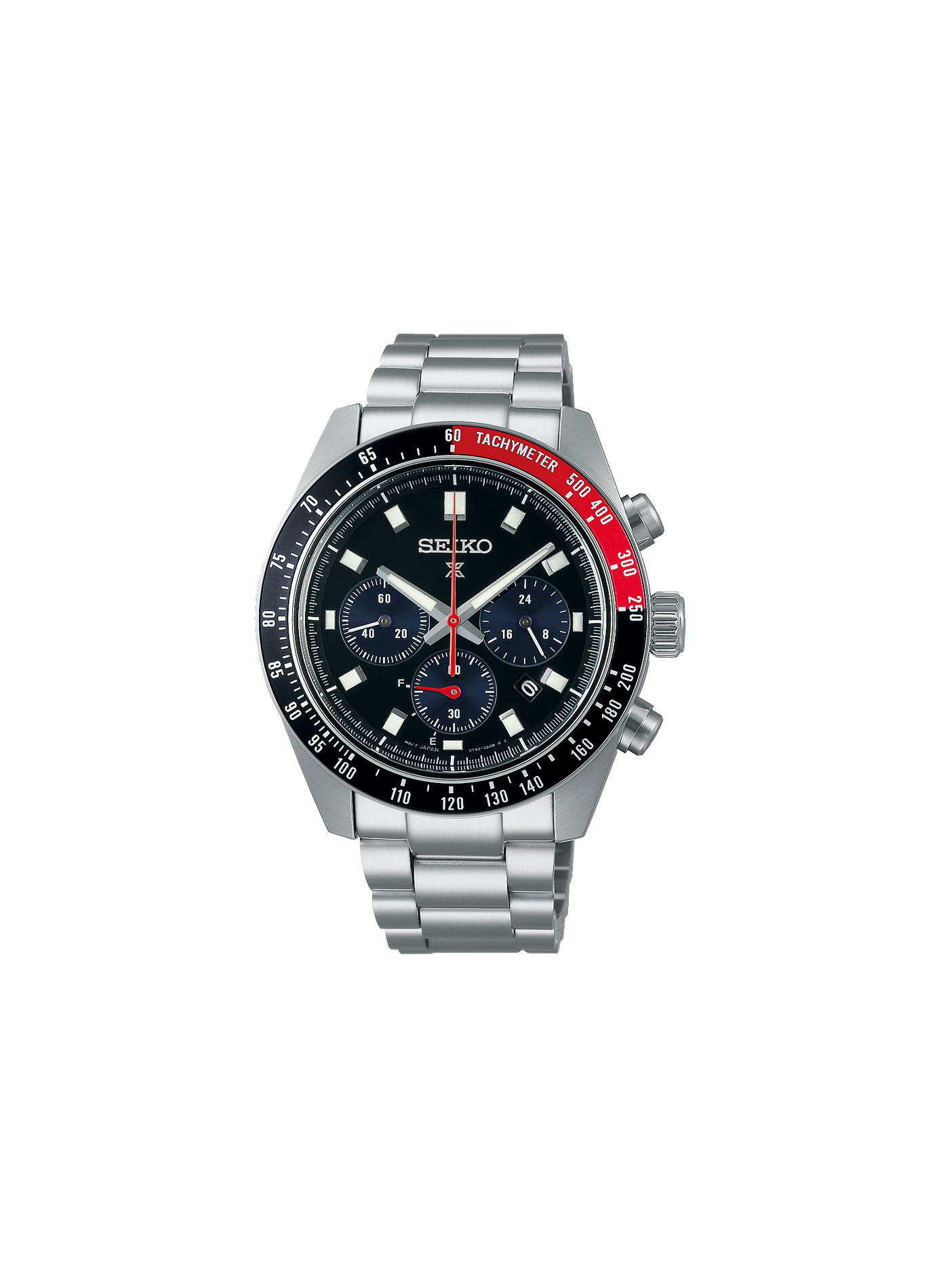 Montre chronographe en acier inoxydable SEIKO Marron